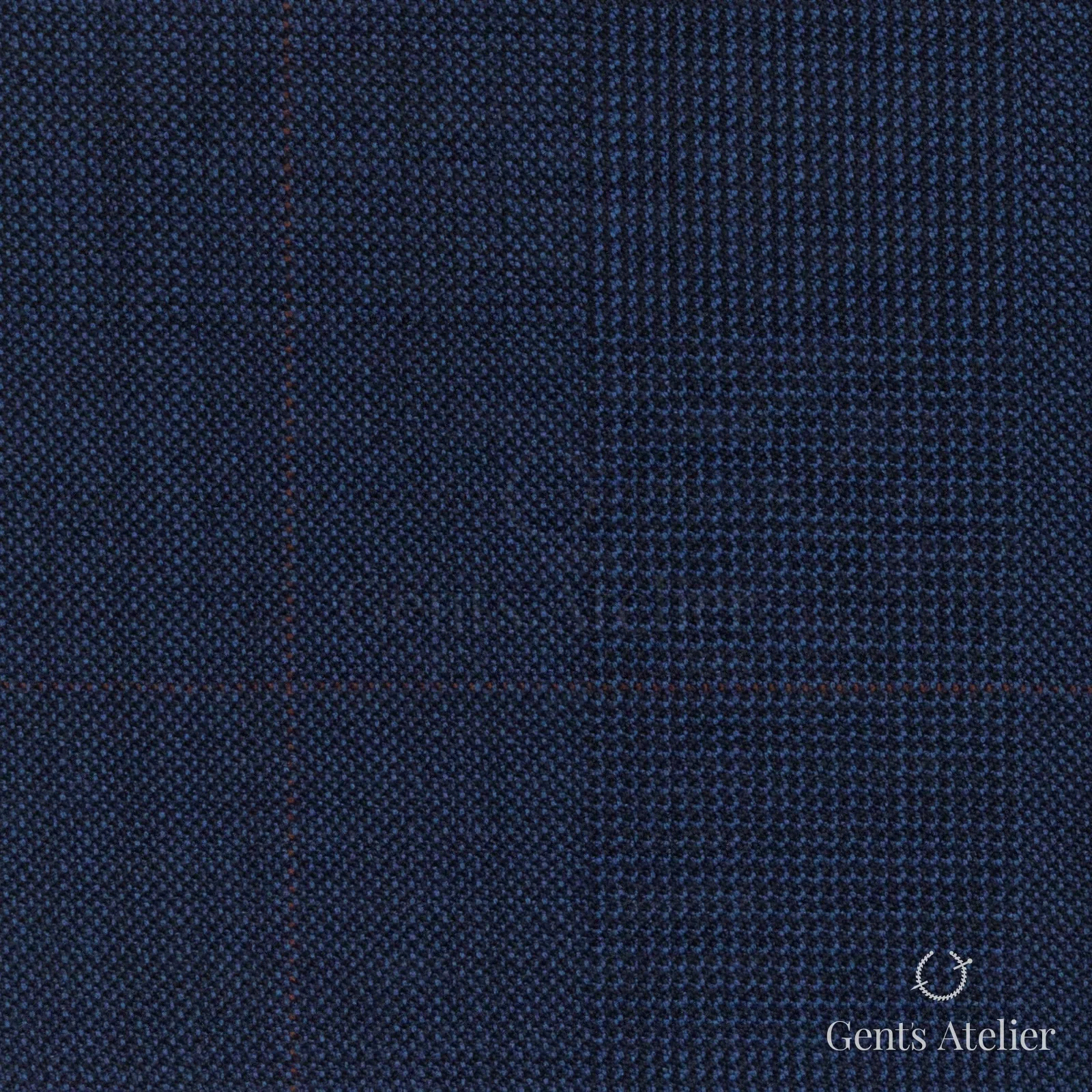 Костюмная ткань Marzoni 609 - 888 / 1200 — Тёмно-синий / Бордовый, гусиная лапка, 100% шерсть