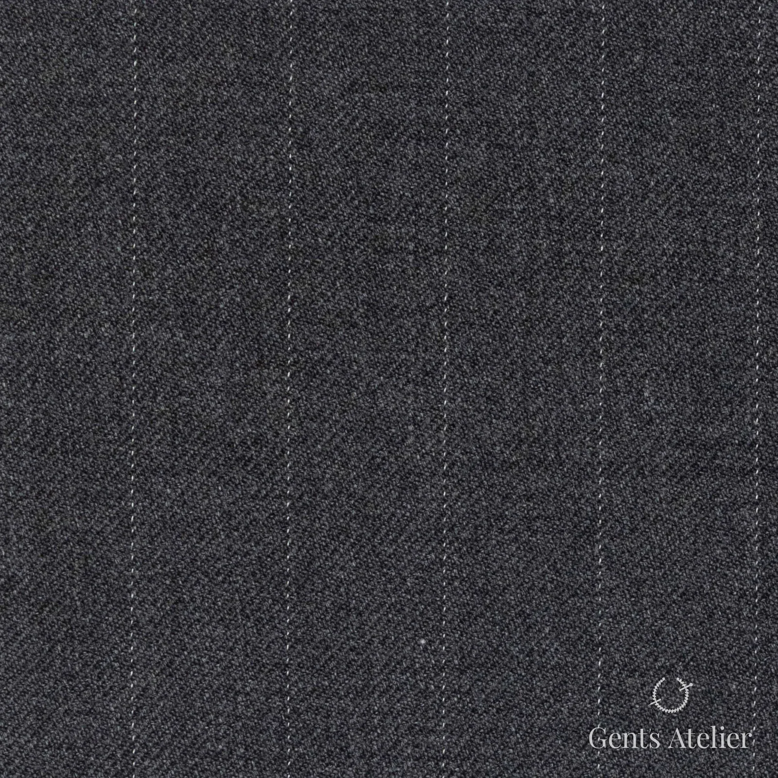Костюмная ткань Marzoni 609 - 890 / 1200 — Серый / Белый, полоса, 100% шерсть