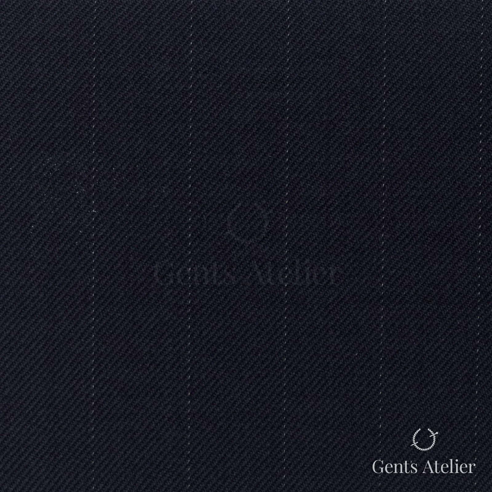 Костюмная ткань Marzoni 609 - 892 / 1200 — Тёмно-синий / Белый, полоса, 100% шерсть