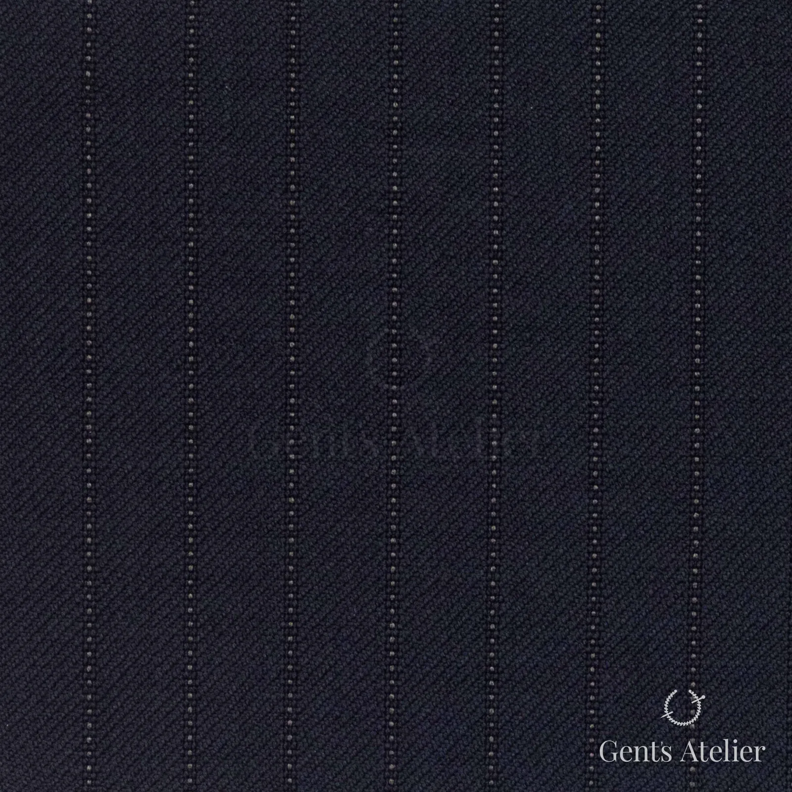 Костюмная ткань Marzoni 618 - 368 / 1200 — Тёмно-синий, полоса, 100% шерсть