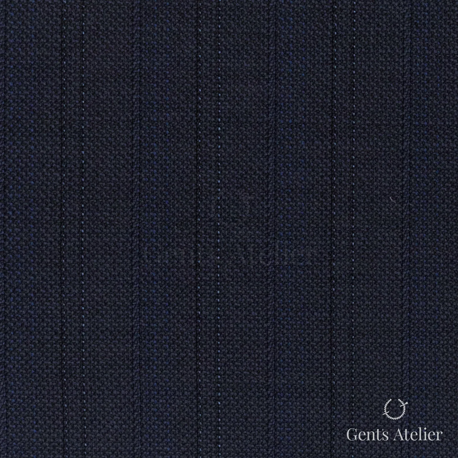 Костюмная ткань Marzoni 618 - 371 / 1200 — Тёмно-синий, полоса, 100% шерсть