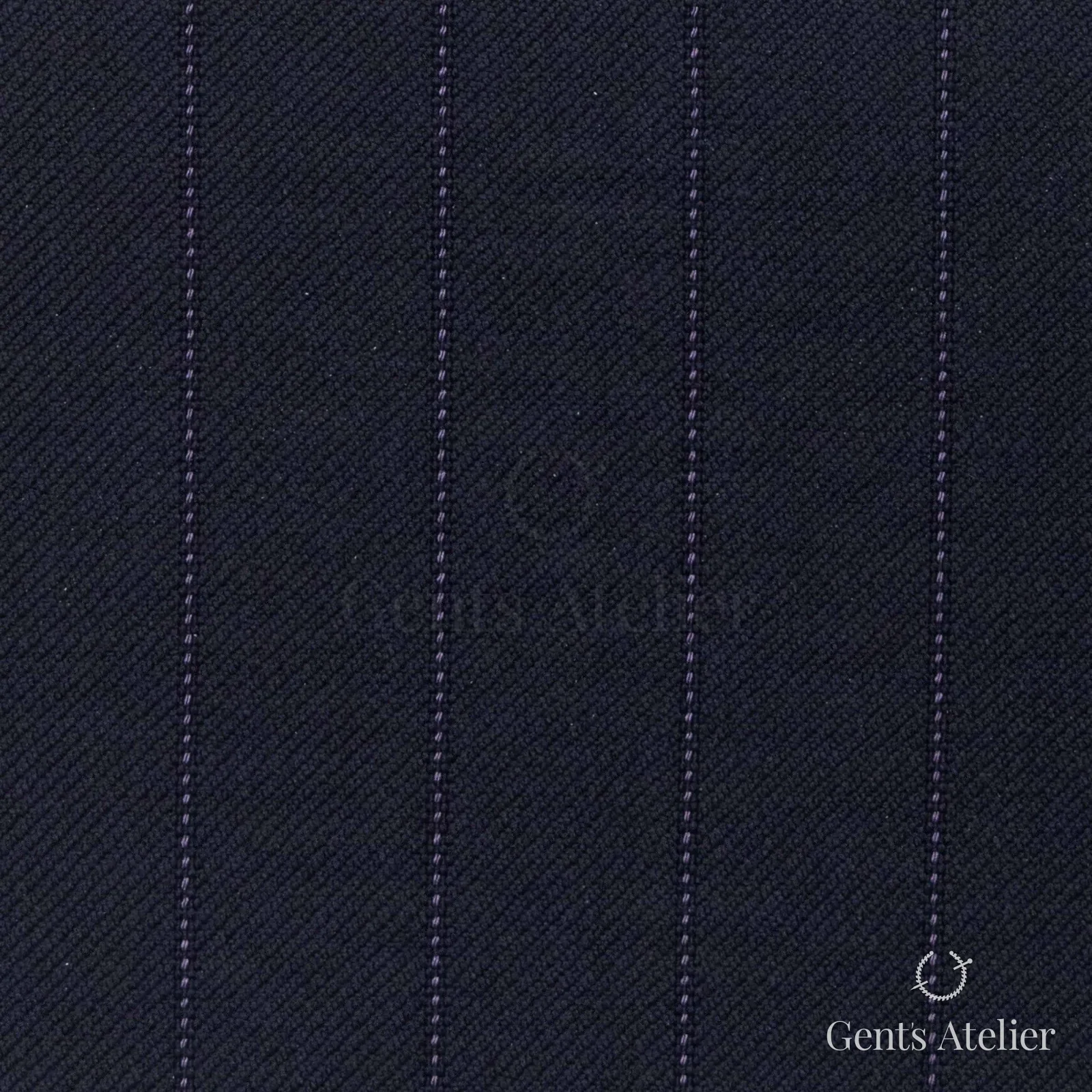 Костюмная ткань Marzoni 618 - 378 / 1200 — Тёмно-синий, полоса, 100% шерсть