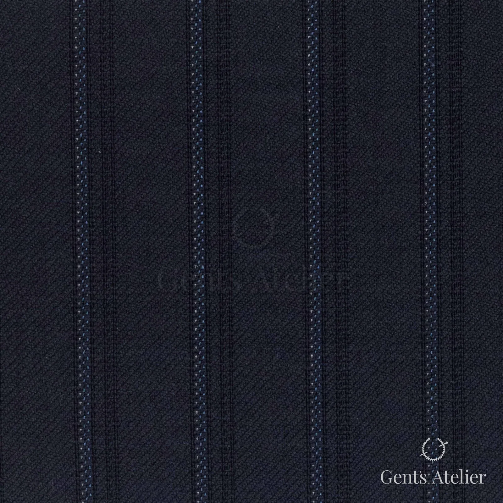 Костюмная ткань Marzoni 618 - 387 / 1200 — Тёмно-синий, полоса, 100% шерсть