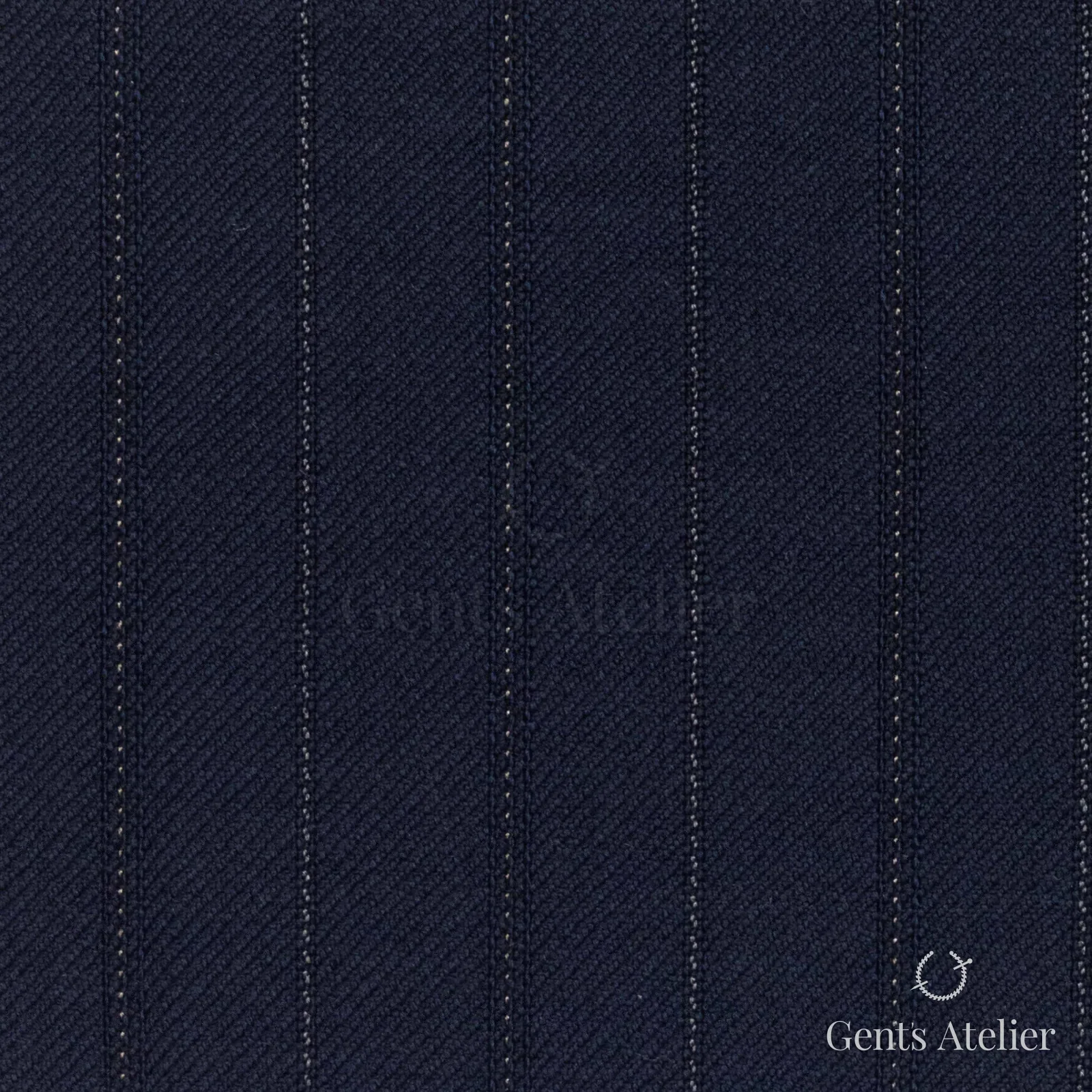 Костюмная ткань Marzoni 618 - 391 / 1200 — Тёмно-синий, полоса, 100% шерсть