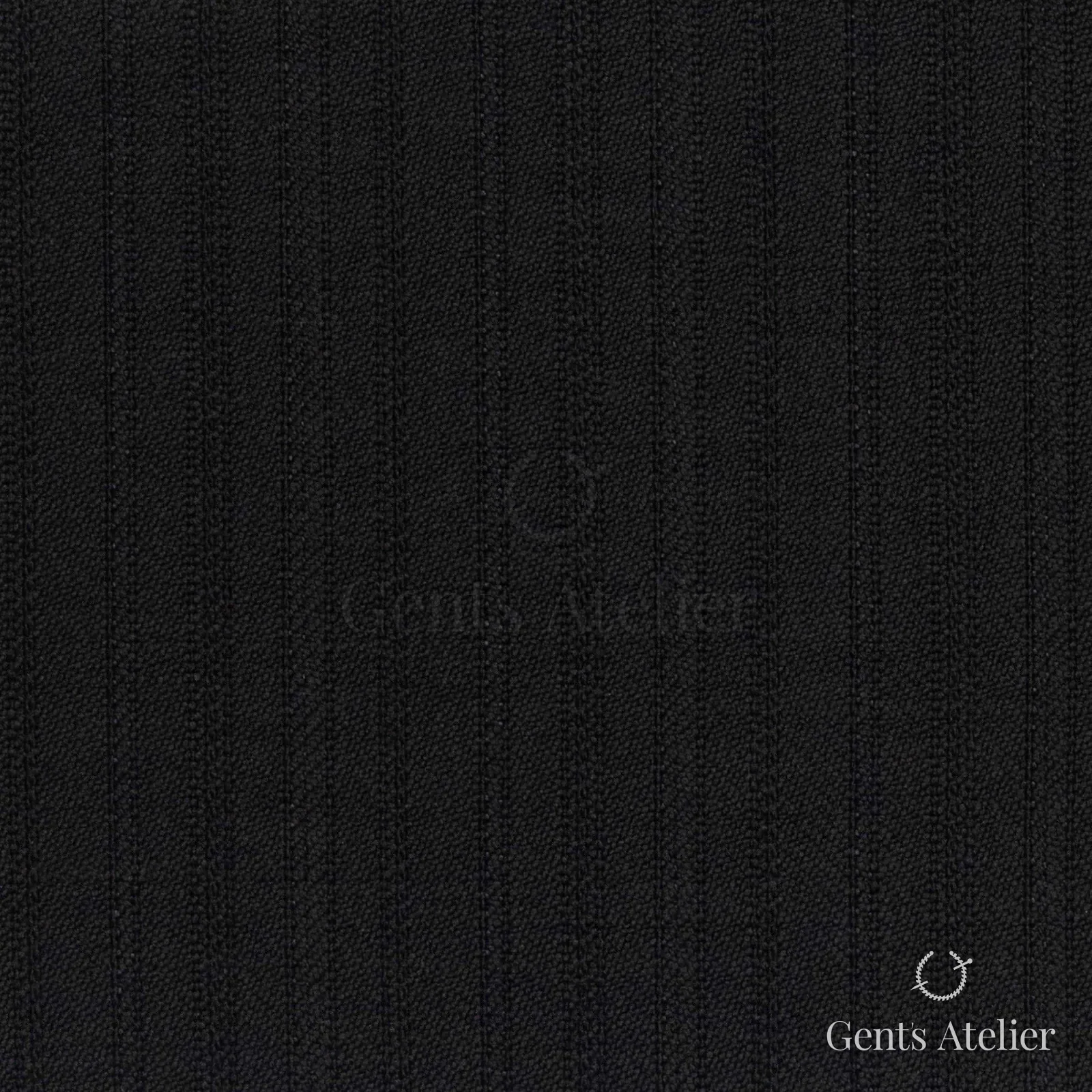 Костюмная ткань Marzoni 618 - 393 / 1200 — Чёрный, полоса, 100% шерсть