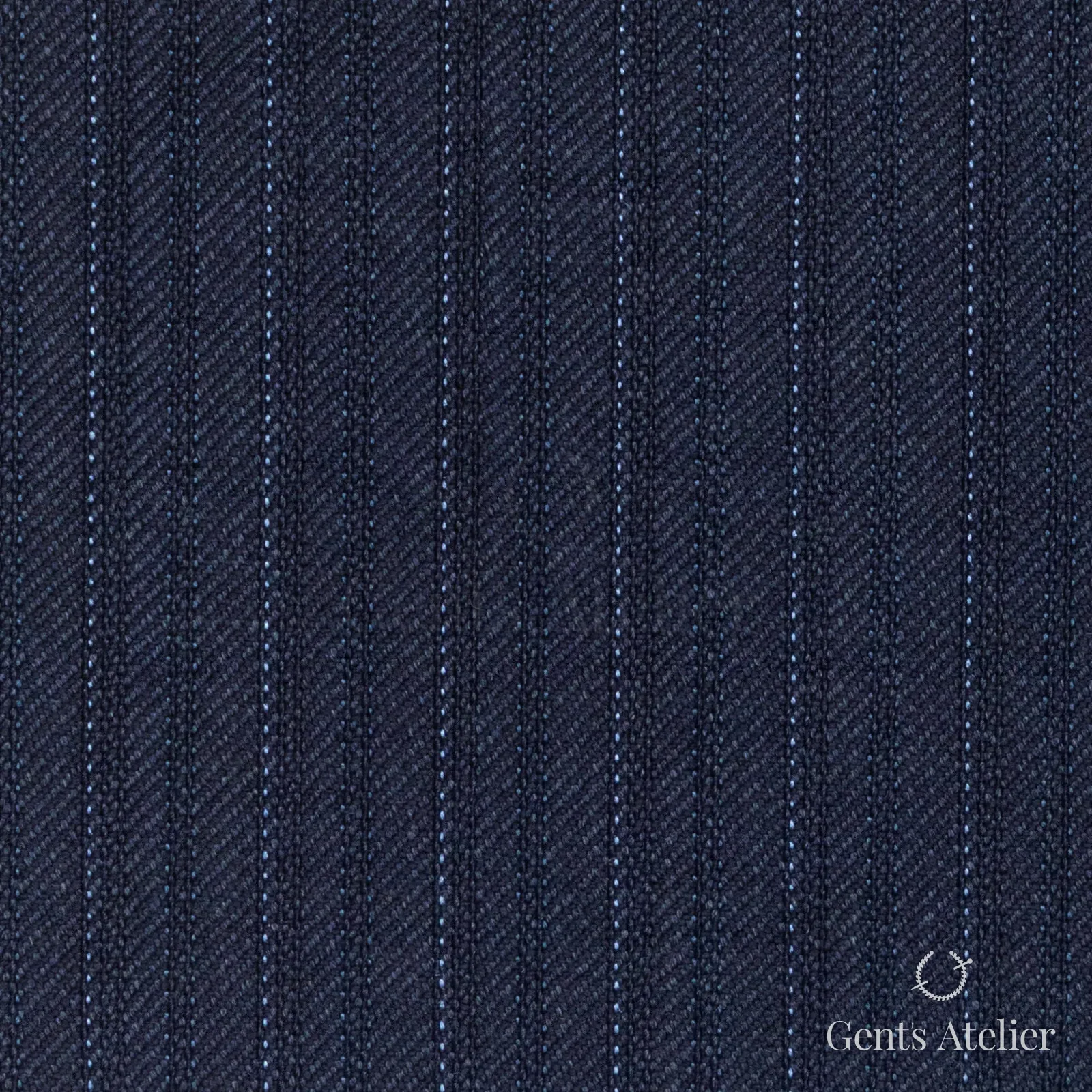 Костюмная ткань Marzoni 618 - 395 / 1200 — Синий, полоса, 100% шерсть