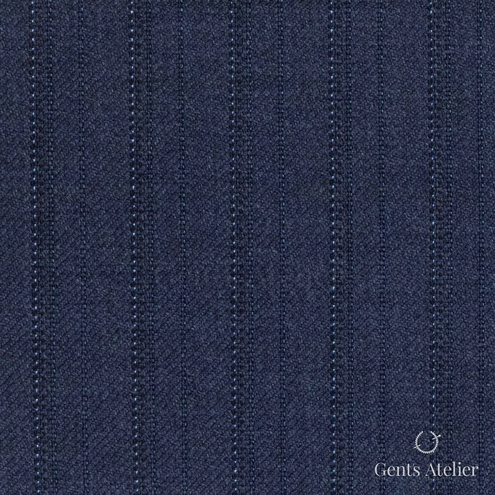 Костюмная ткань Marzoni 618 - 399 / 1200 — Синий, полоса, 100% шерсть