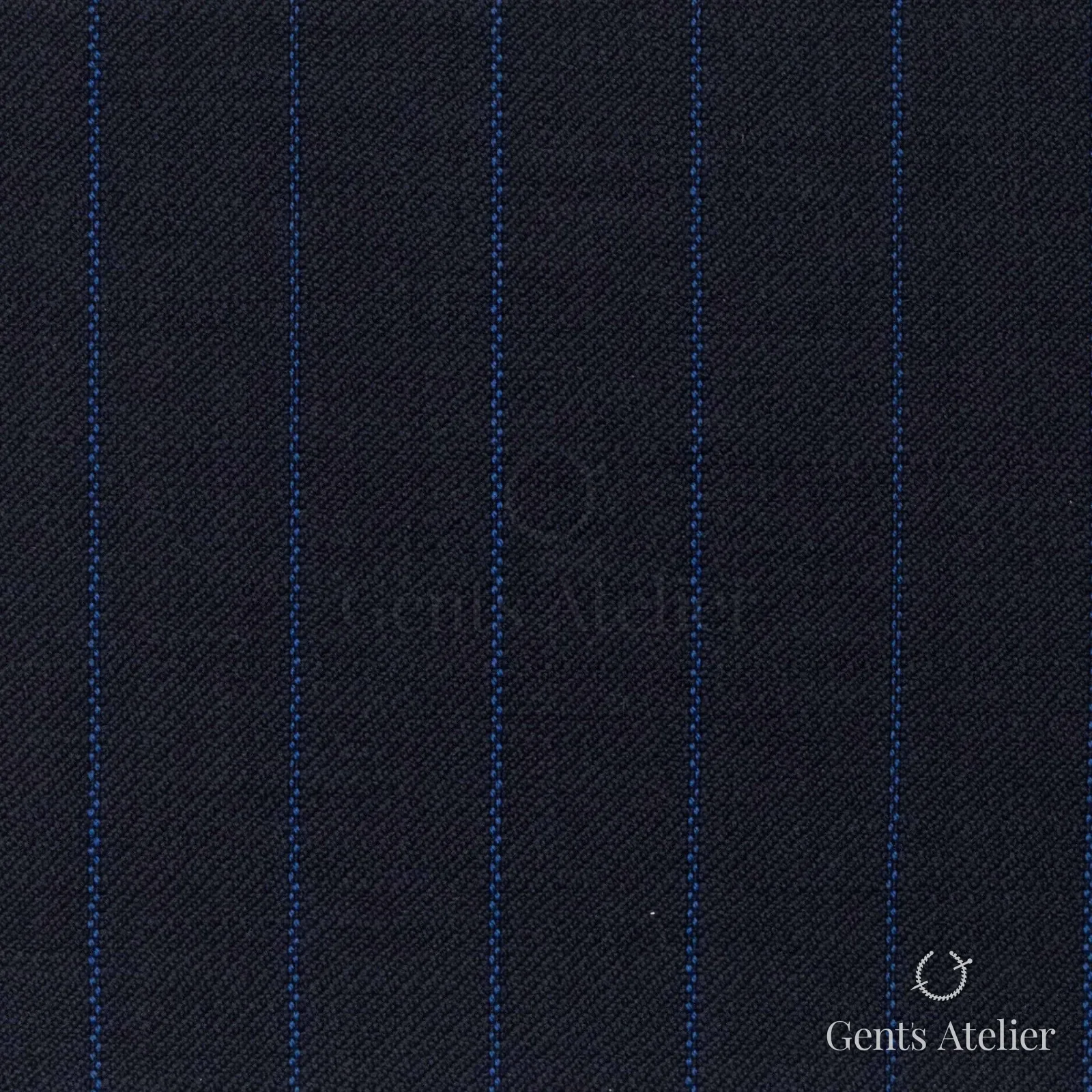 Костюмная ткань Marzoni 723 - 010 / 1200 — Тёмно-синий / Синий, полоса, 100% шерсть