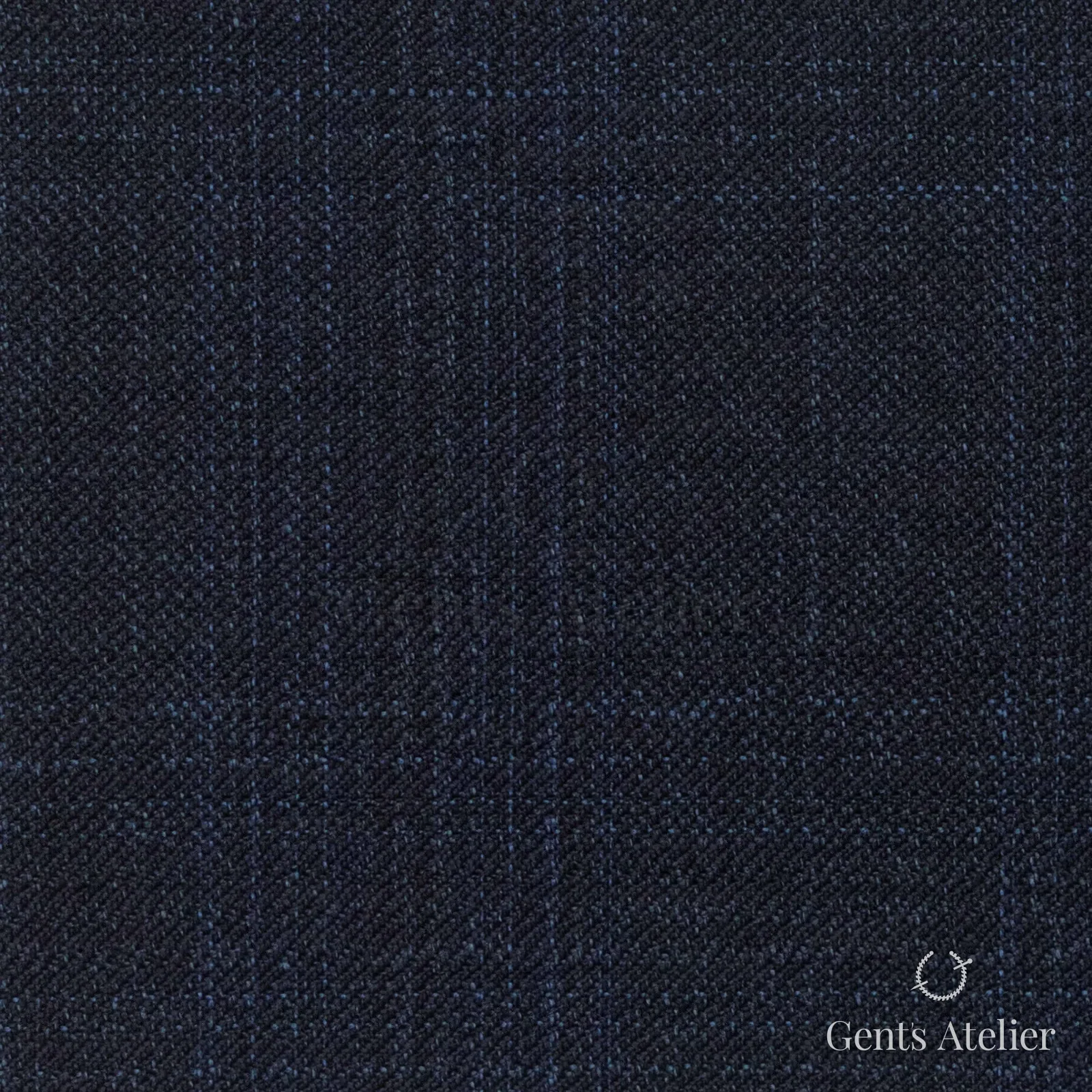 Костюмная ткань Marzoni 723 - 111 / 1200 — Тёмно-синий / Синий, оконная клетка, 100% шерсть
