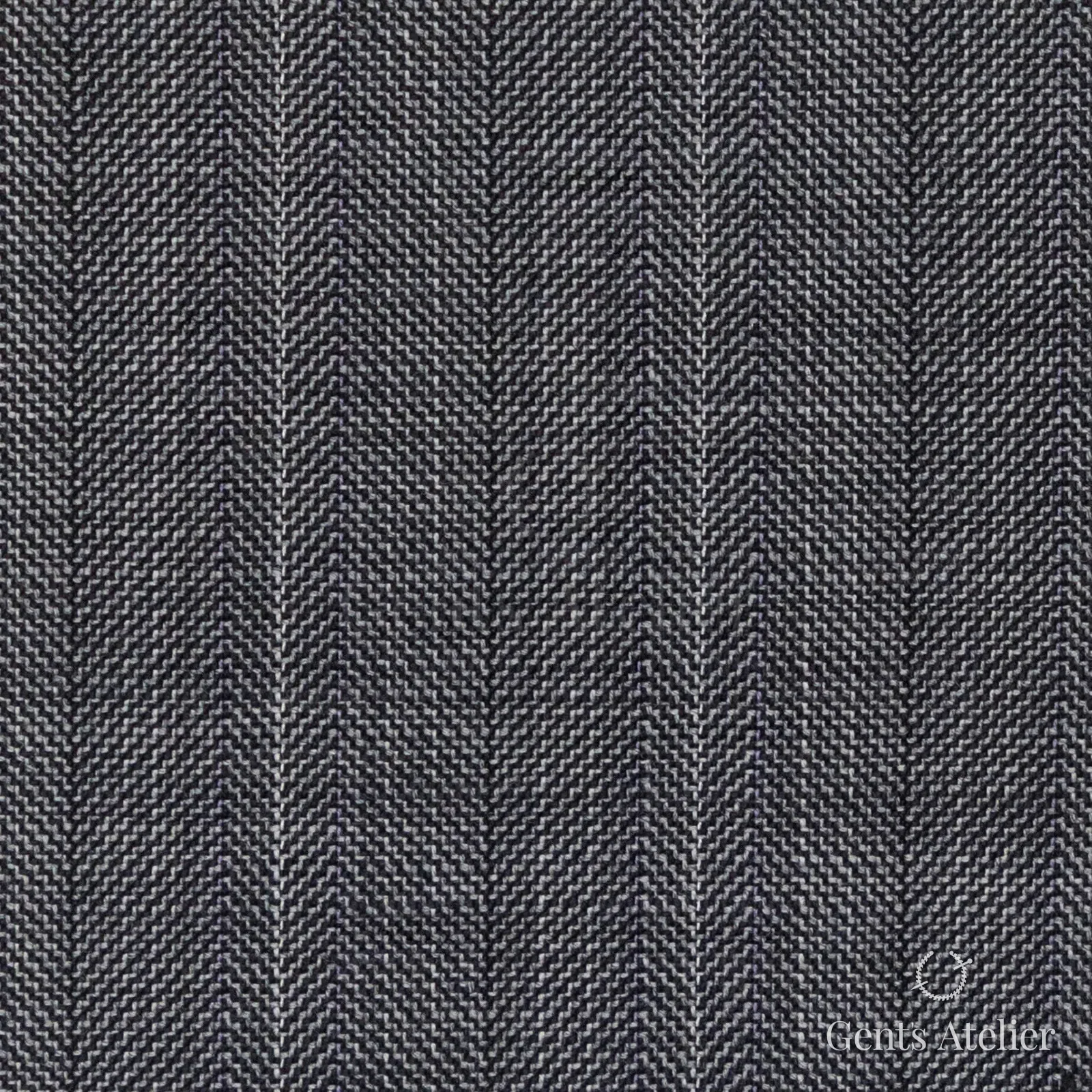 Костюмная ткань Marzoni 723 - 116 / 1200 — Серый / Белый, ёлочка, 100% шерсть