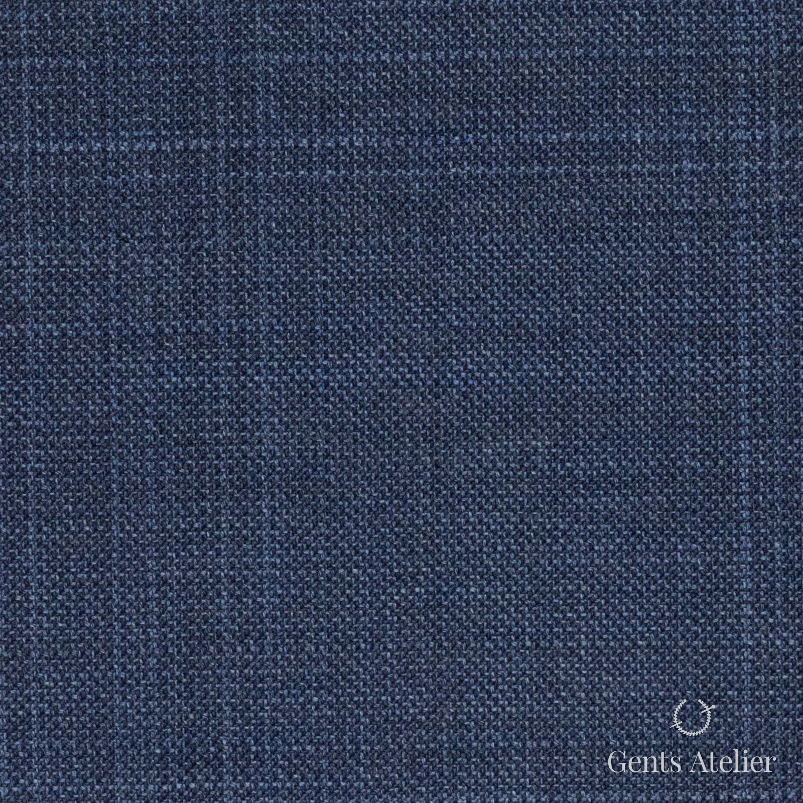 Костюмная ткань Marzoni 723 - 194 / 1100 — Синий, меланж, 100% шерсть
