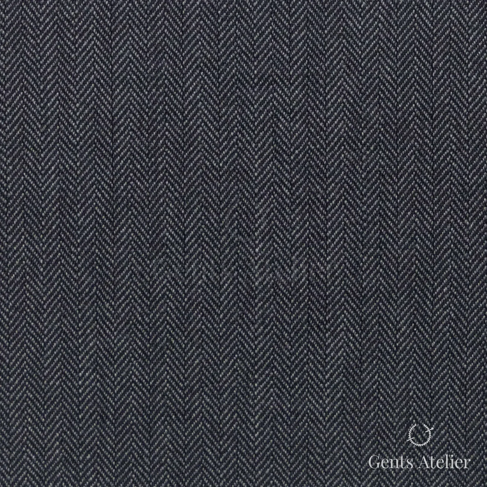 Костюмная ткань Marzoni 725 - 465 / 1400 — Серый, ёлочка, 100% шерсть