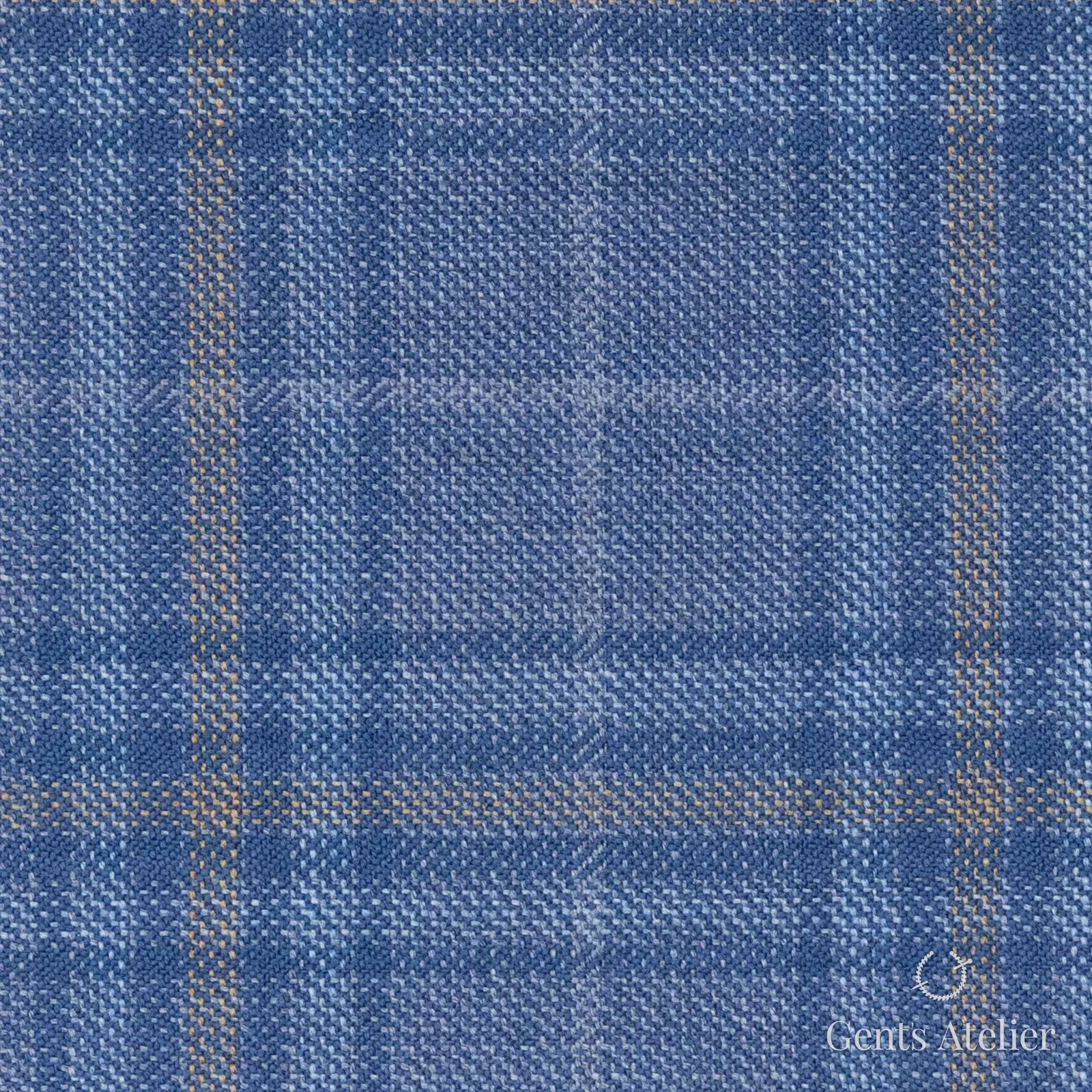 Костюмная ткань Marzoni 600 - 449 / 900 — Синий / Коричневый, оконная клетка, 100% шерсть
