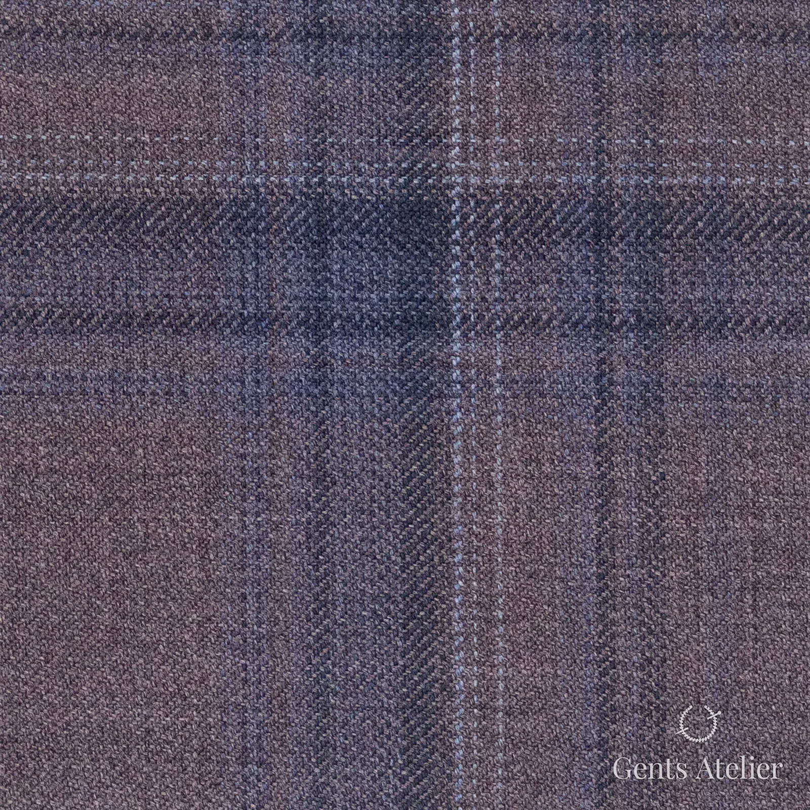 Костюмная ткань Marzoni 600 - 527 / 1000 — Coral / Синий, оконная клетка, 100% шерсть