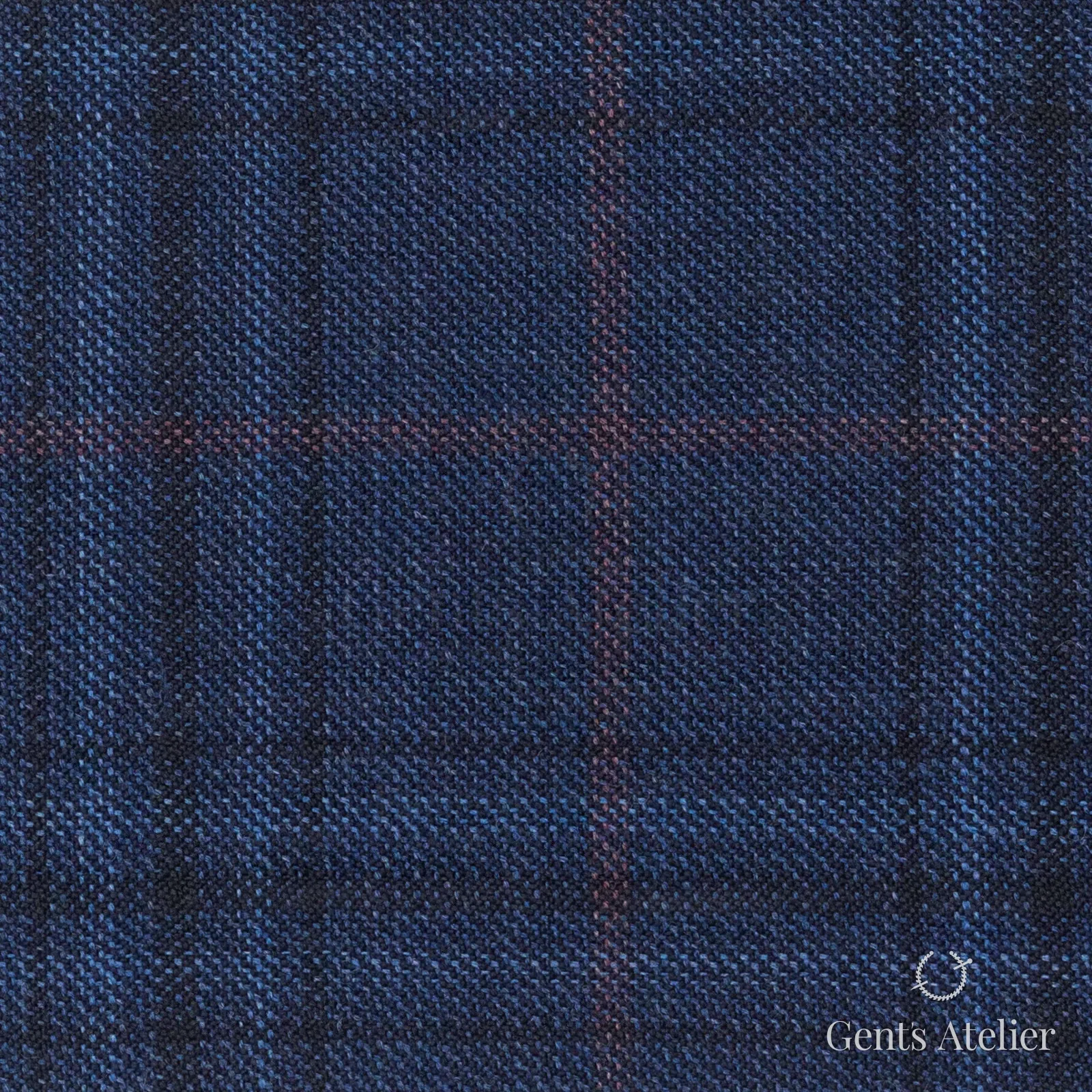 Костюмная ткань Marzoni 600 - 543 / 1000 — Синий / Tan, клетка, 100% шерсть
