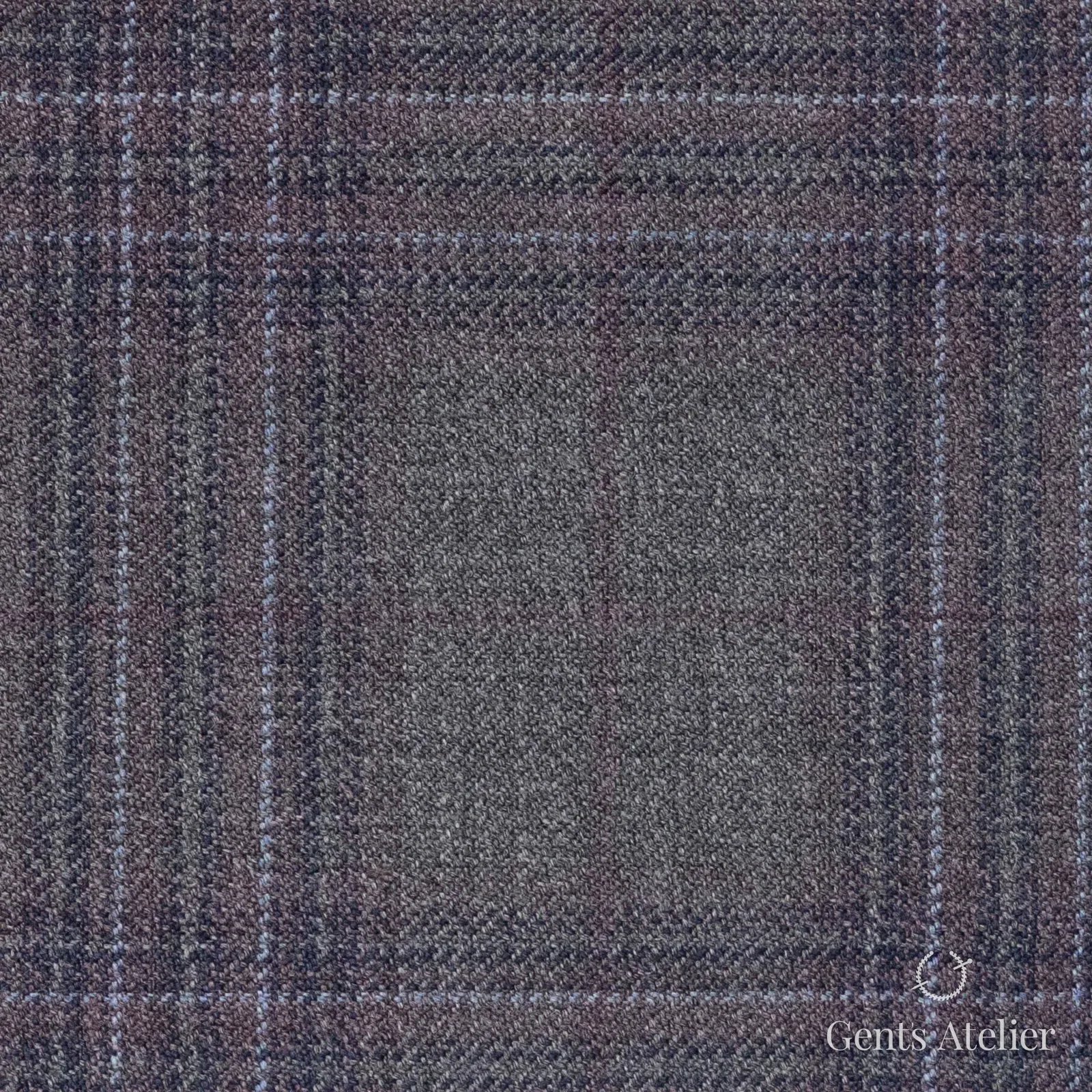 Костюмная ткань Marzoni 600 - 571 / 1000 — Серый / Pink, оконная клетка, 100% шерсть