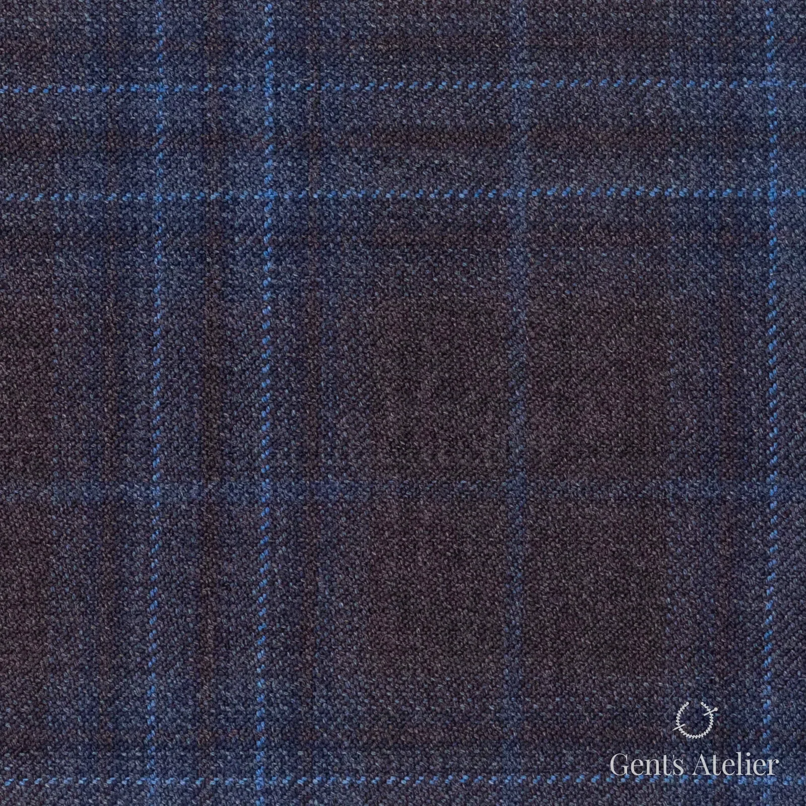Костюмная ткань Marzoni 600 - 572 / 1000 — Бордовый / Синий, оконная клетка, 100% шерсть