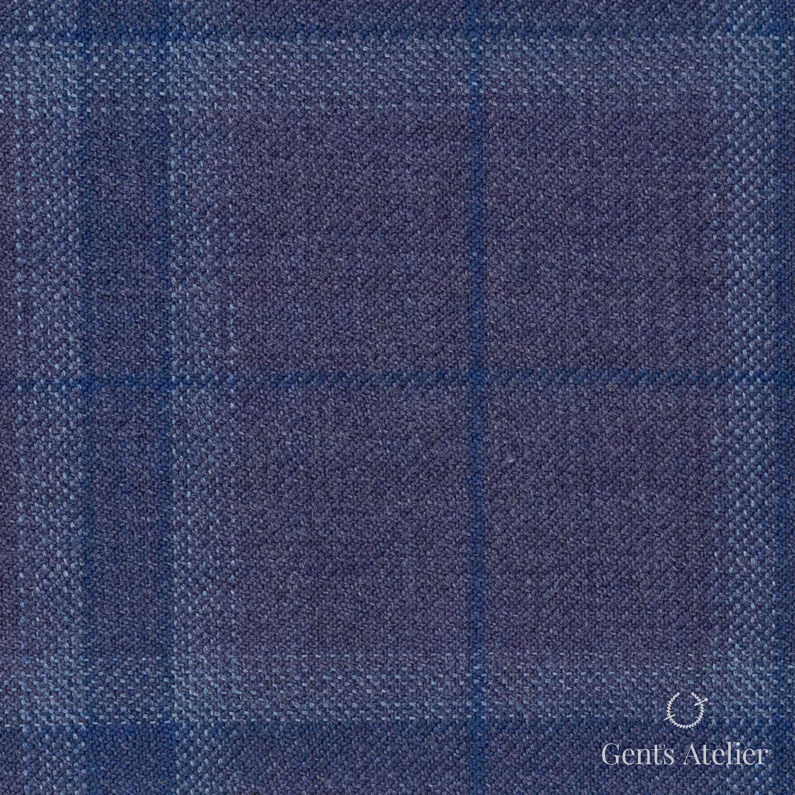 Костюмная ткань Marzoni 600 - 699 / 1000 — Фиолетовый / Тёмно-синий, оконная клетка, 100% шерсть