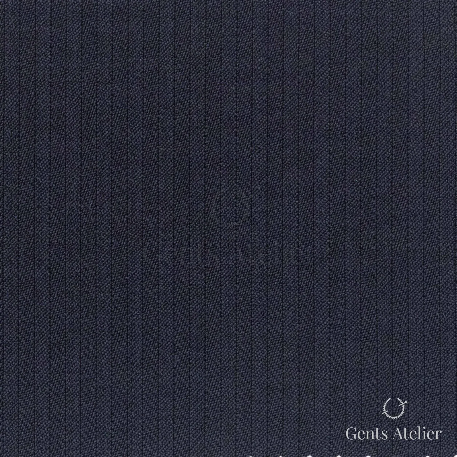Костюмная ткань Marzoni 609 - 770 / 1000 — Тёмно-синий, полоса, 100% шерсть
