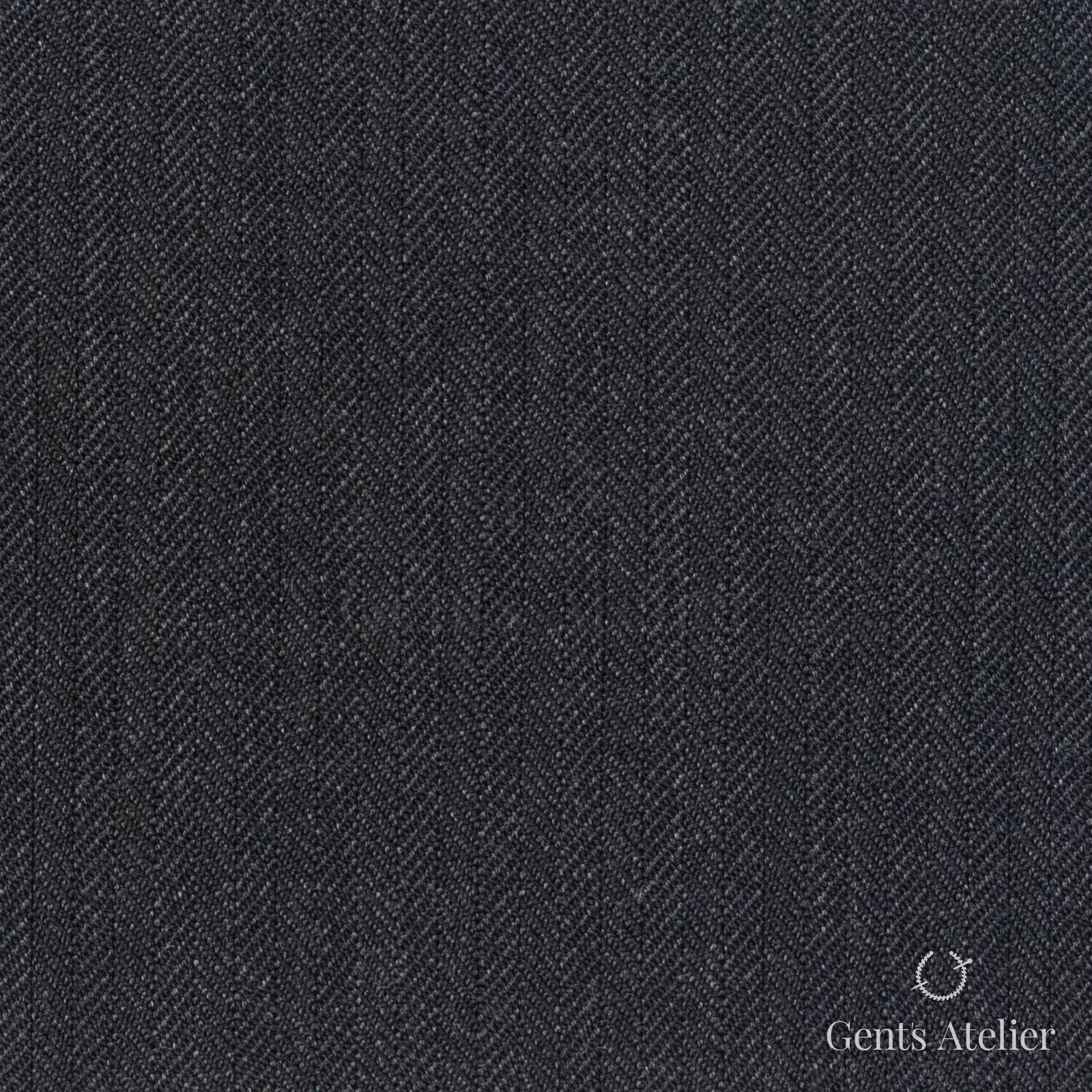Костюмная ткань Marzoni 609 - 862 / 1000 — Антрацит, ёлочка, 100% шерсть