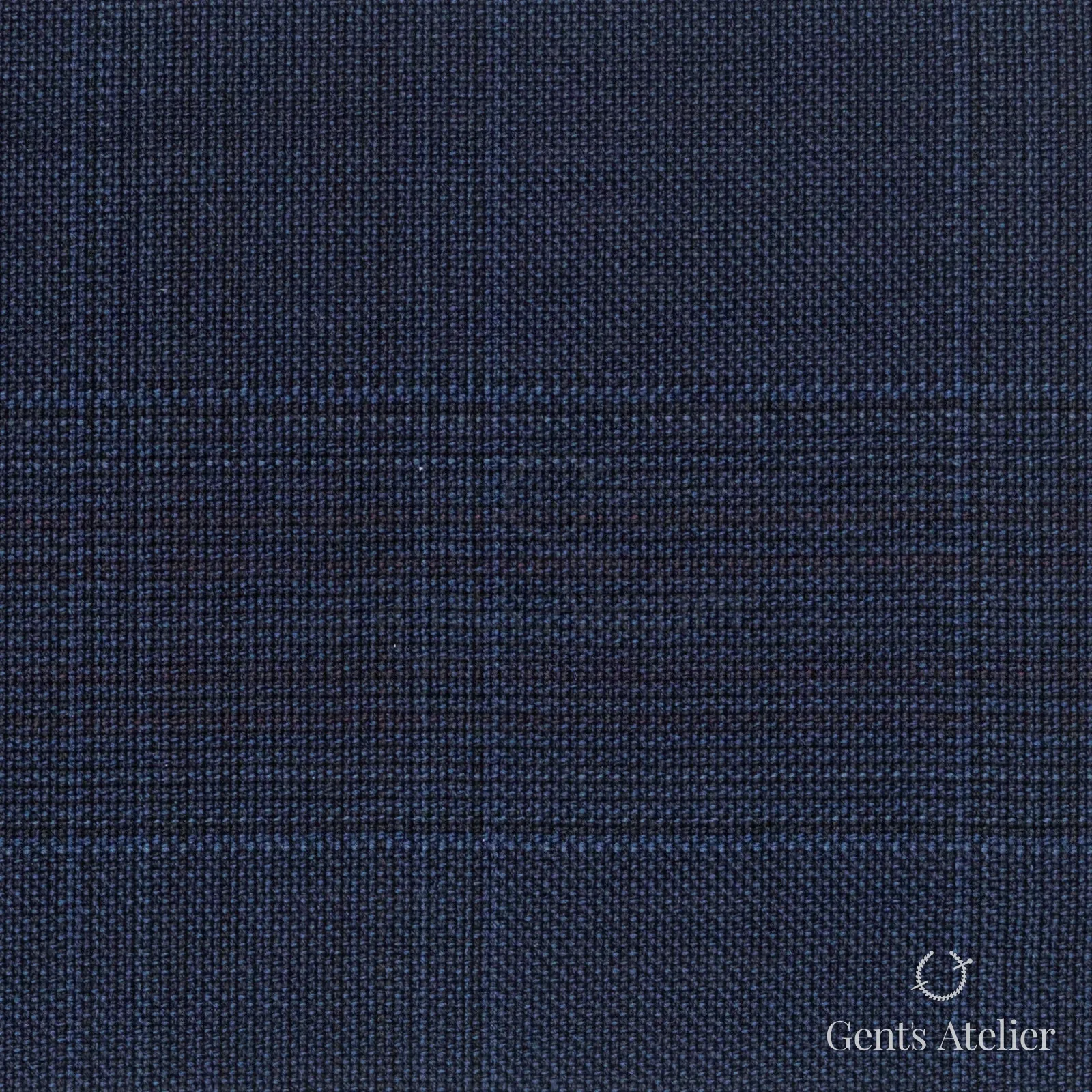 Костюмная ткань Marzoni 609 - 871 / 1000 — Тёмно-синий / Синий, оконная клетка, 100% шерсть