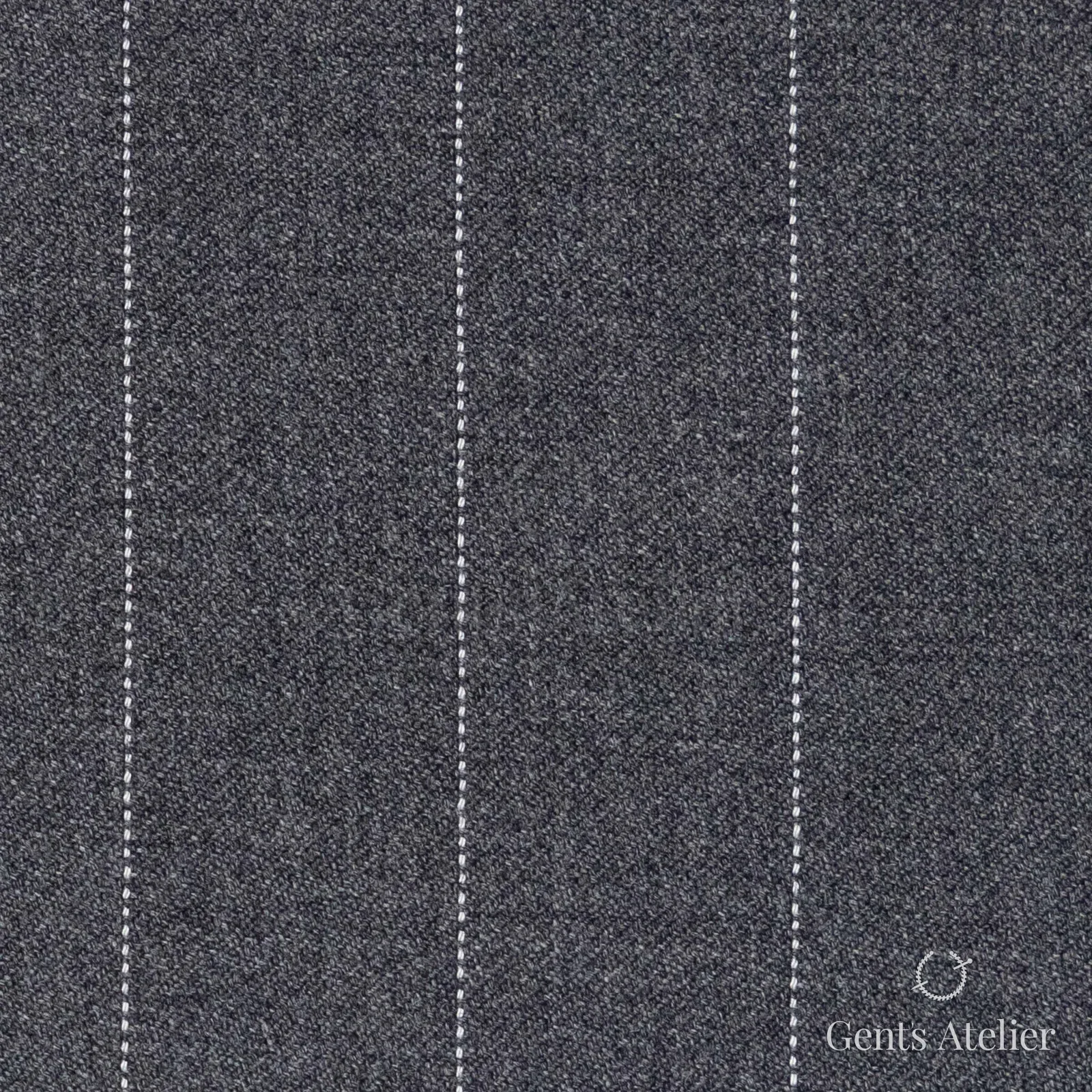 Костюмная ткань Marzoni 621 - 135 / 900 — Серый / Белый, полоса, 100% шерсть
