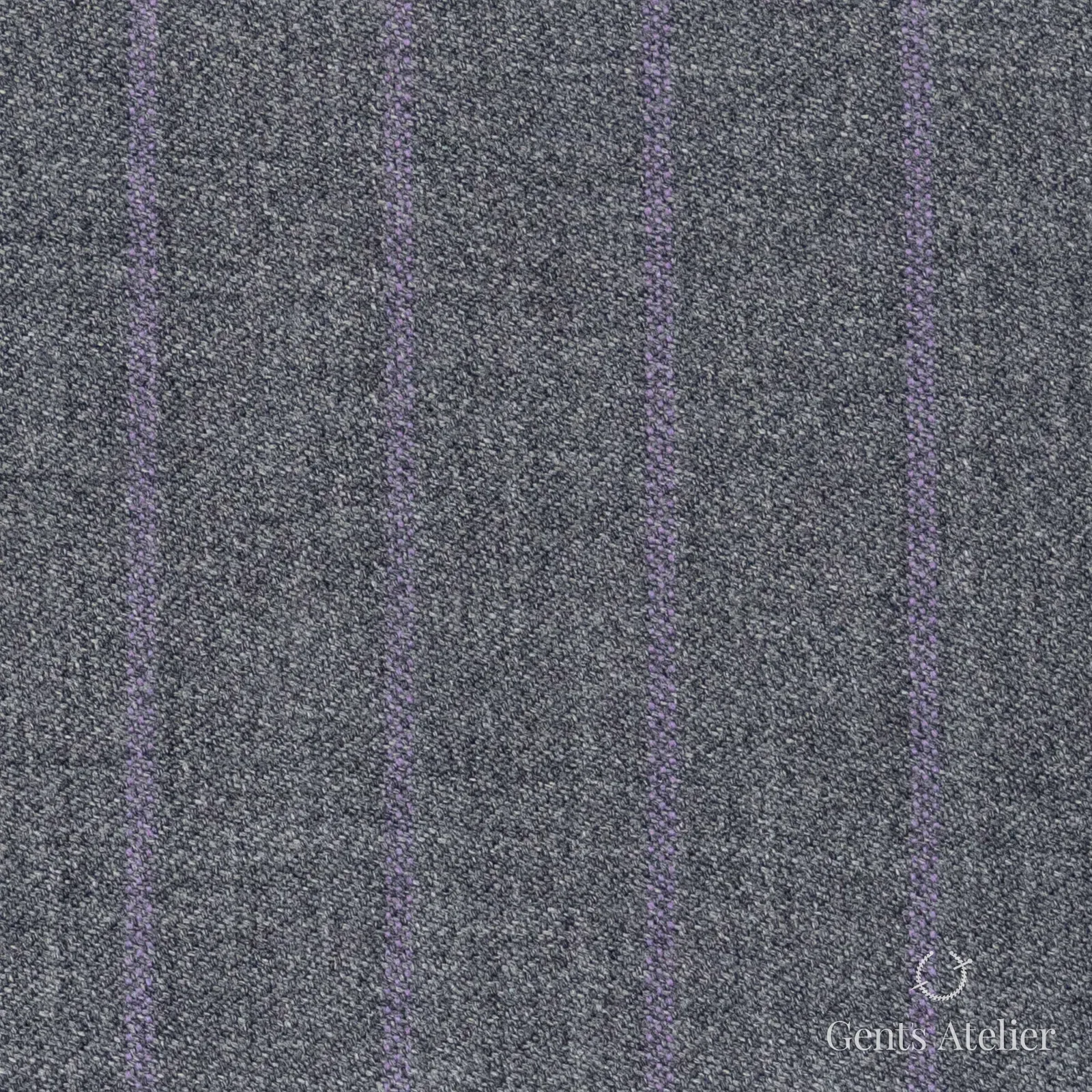 Костюмная ткань Marzoni 621 - 166 / 900 — Серый / Фиолетовый, оконная клетка, 100% шерсть
