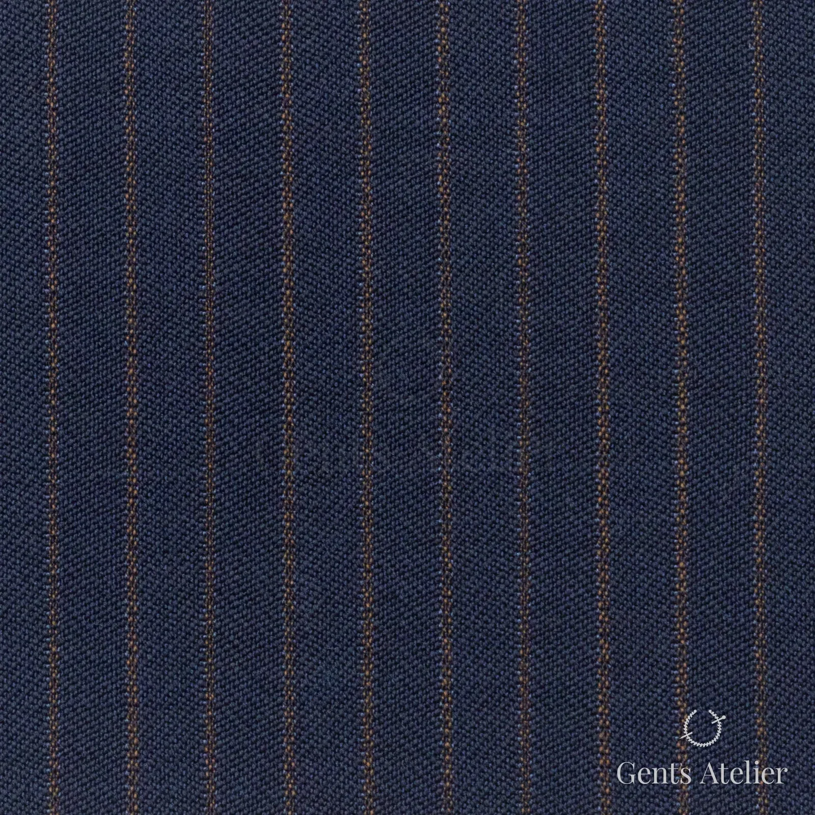 Костюмная ткань Marzoni 622 - 087 / 800 — Синий / Коричневый, полоса, 98% шерсть, 2% шёлк