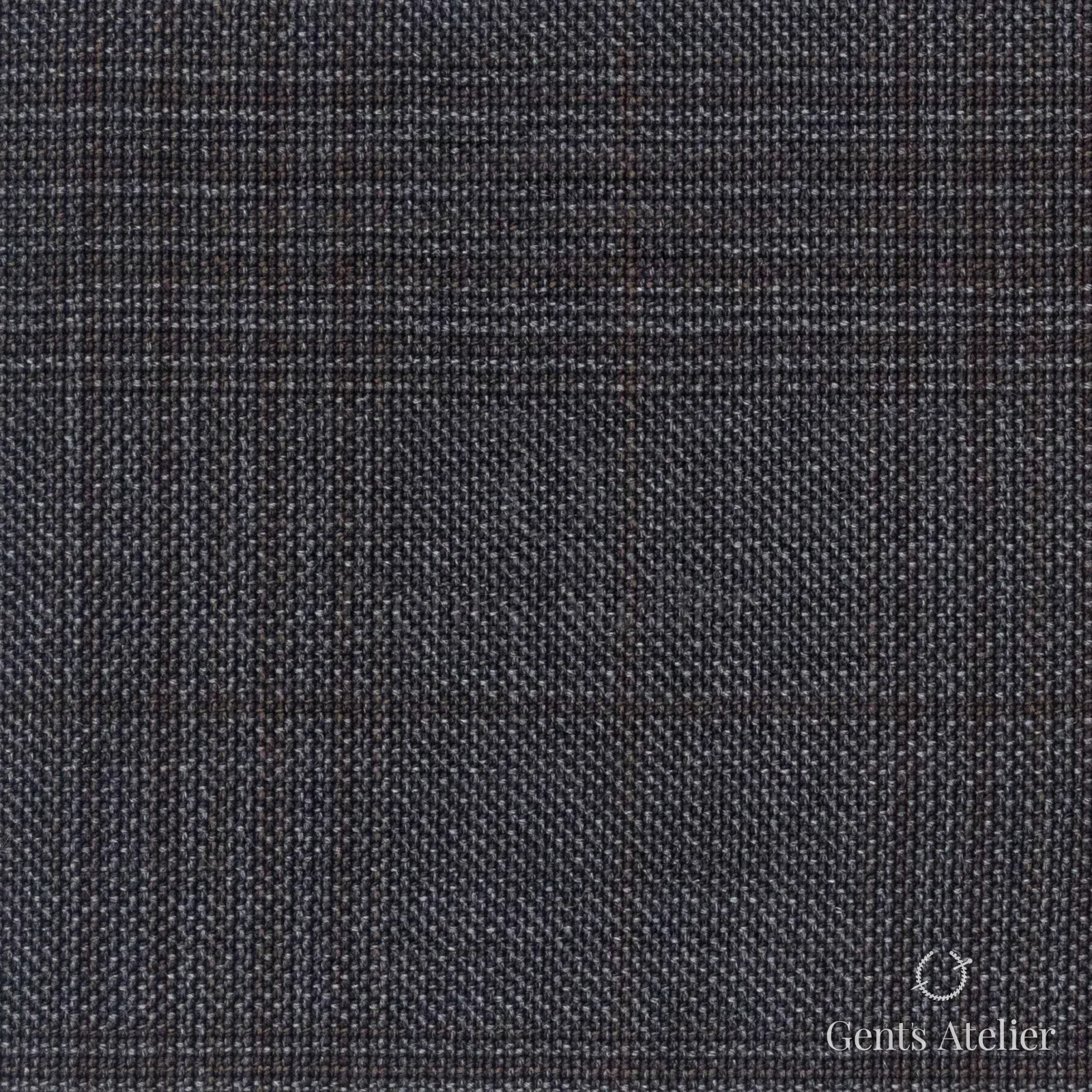 Костюмная ткань Marzoni 721 - 129 / 900 — Антрацит / Коричневый, оконная клетка, 100% шерсть