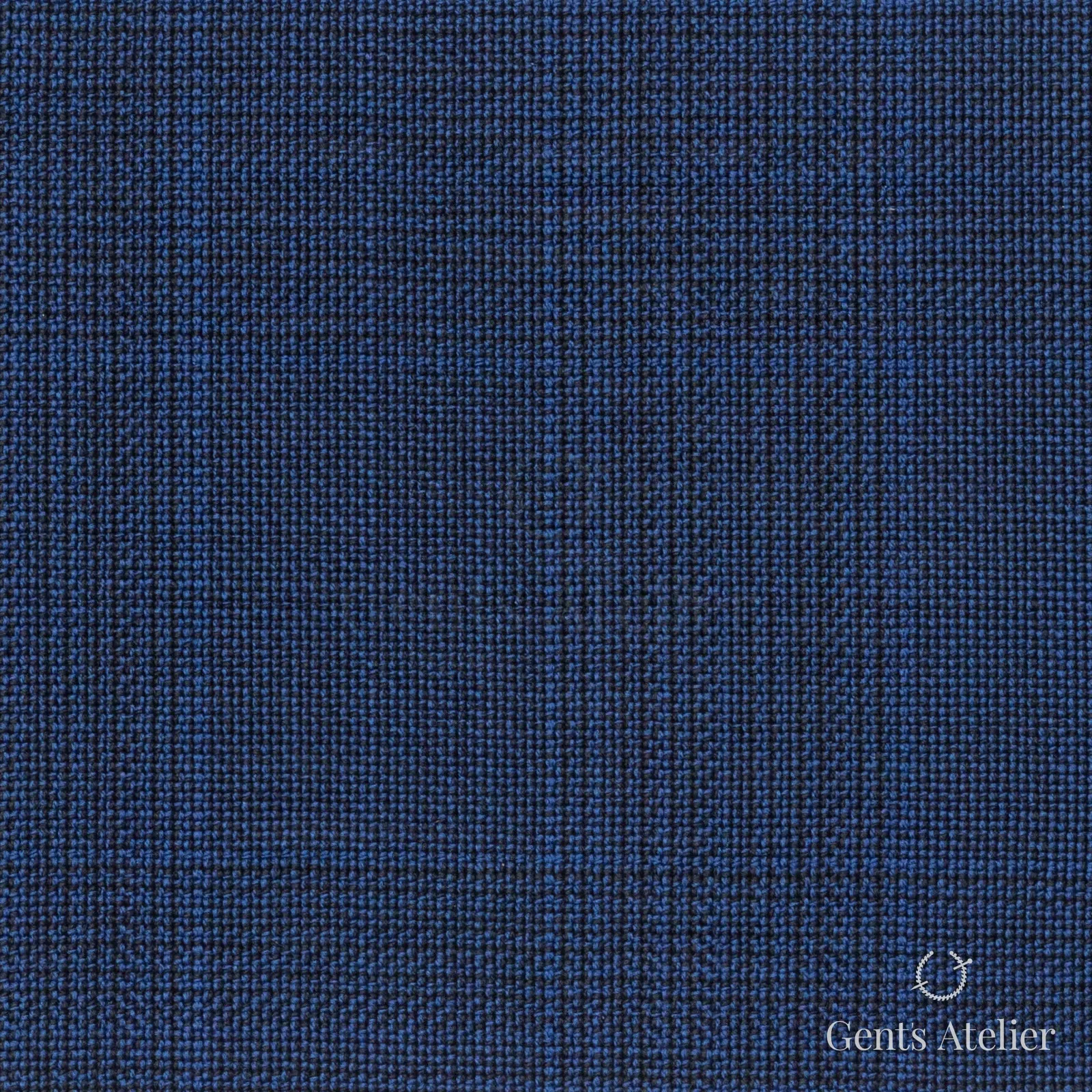 Костюмная ткань Marzoni 721 - 130 / 900 — Тёмно-синий / Синий, оконная клетка, 100% шерсть