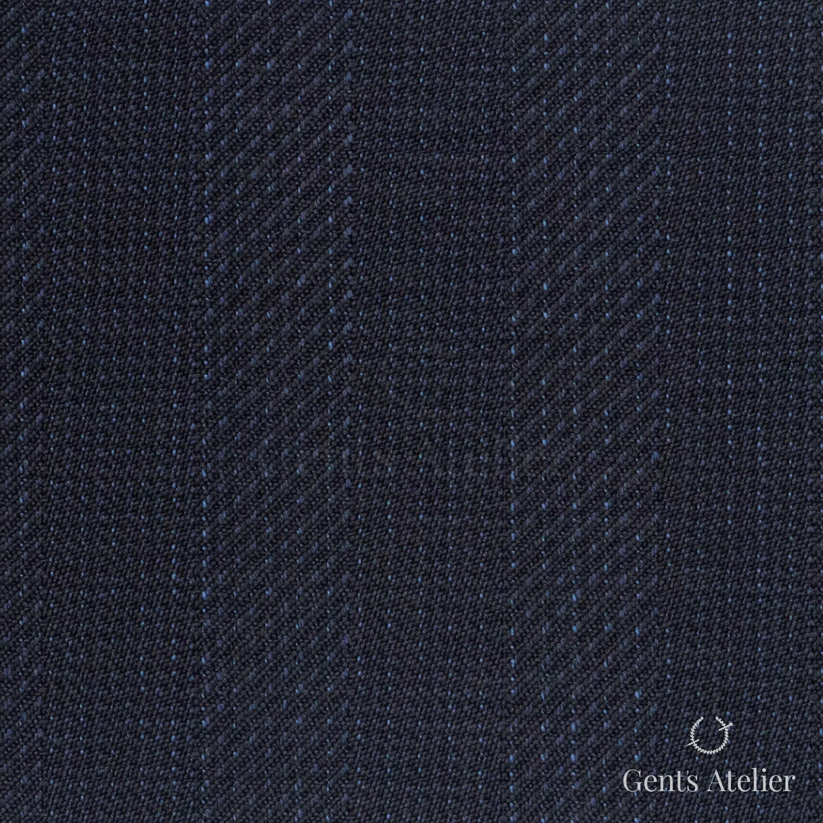 Костюмная ткань Marzoni 721 - 131 / 900 — Тёмно-синий, ёлочка, 100% шерсть