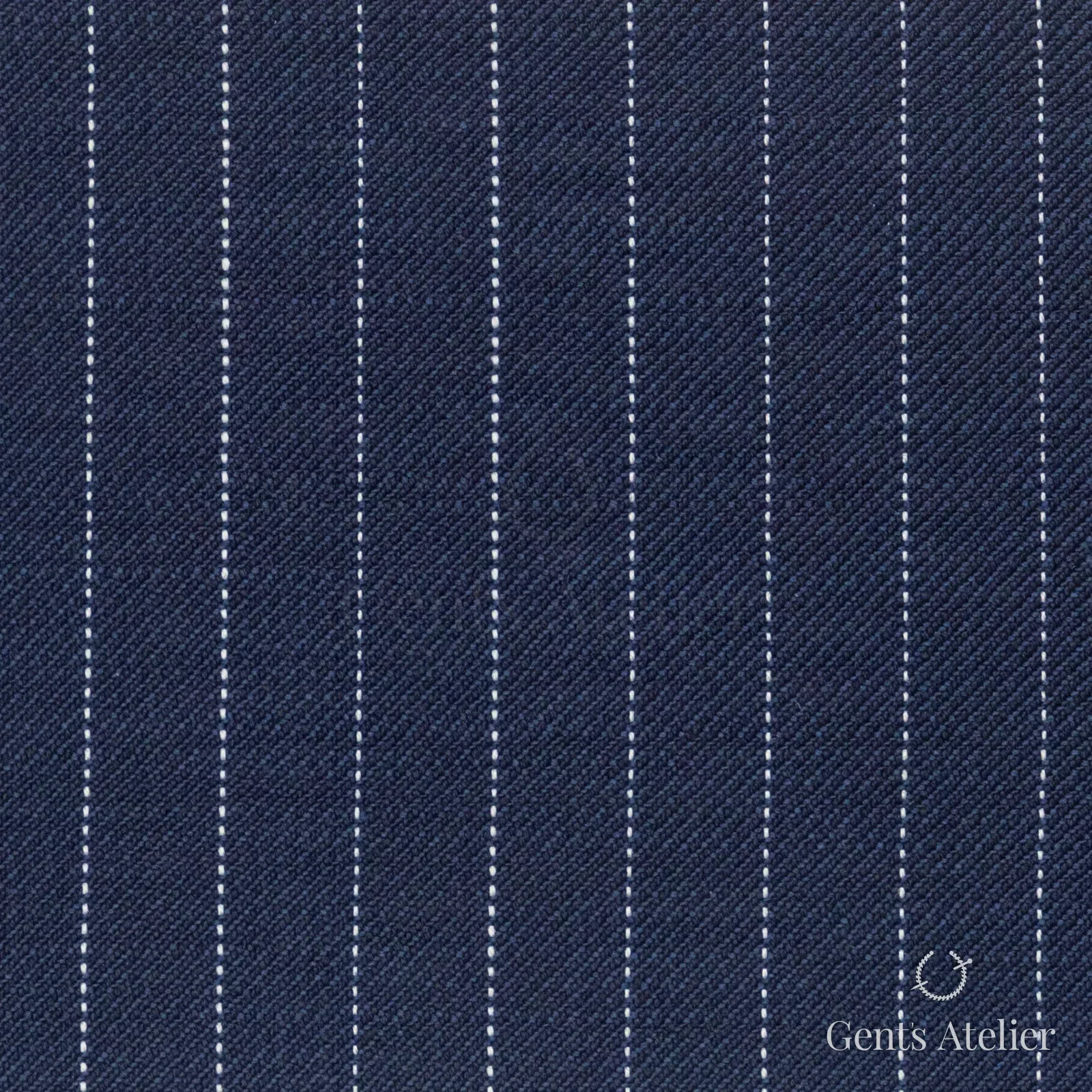 Костюмная ткань Marzoni 721 - 137 / 900 — Тёмно-синий / Белый, полоса, 100% шерсть