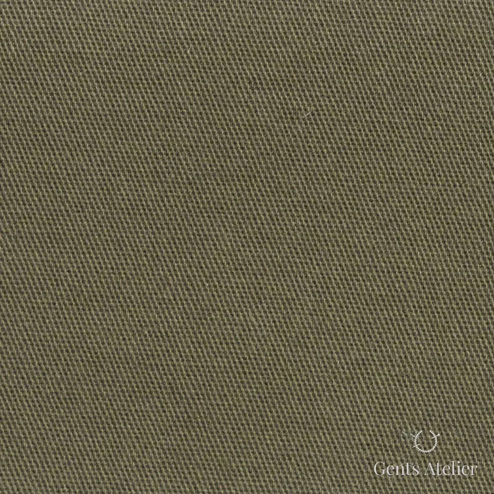 Костюмная ткань Marzoni 611 - 347 / 600 — Оливковый, однотонная, 98% хлопок, 2% лайкра