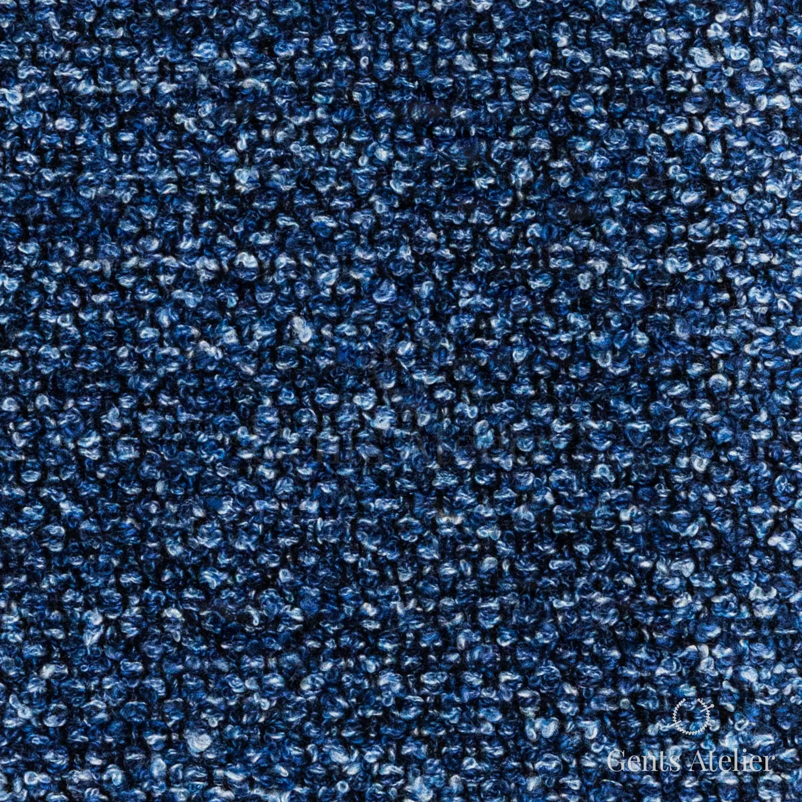 Костюмная ткань Marzoni 641 - 136 / 900 — Синий / Белый, меланж, 62% хлопок, 5% nylon, 17% мохер, 5% эластан