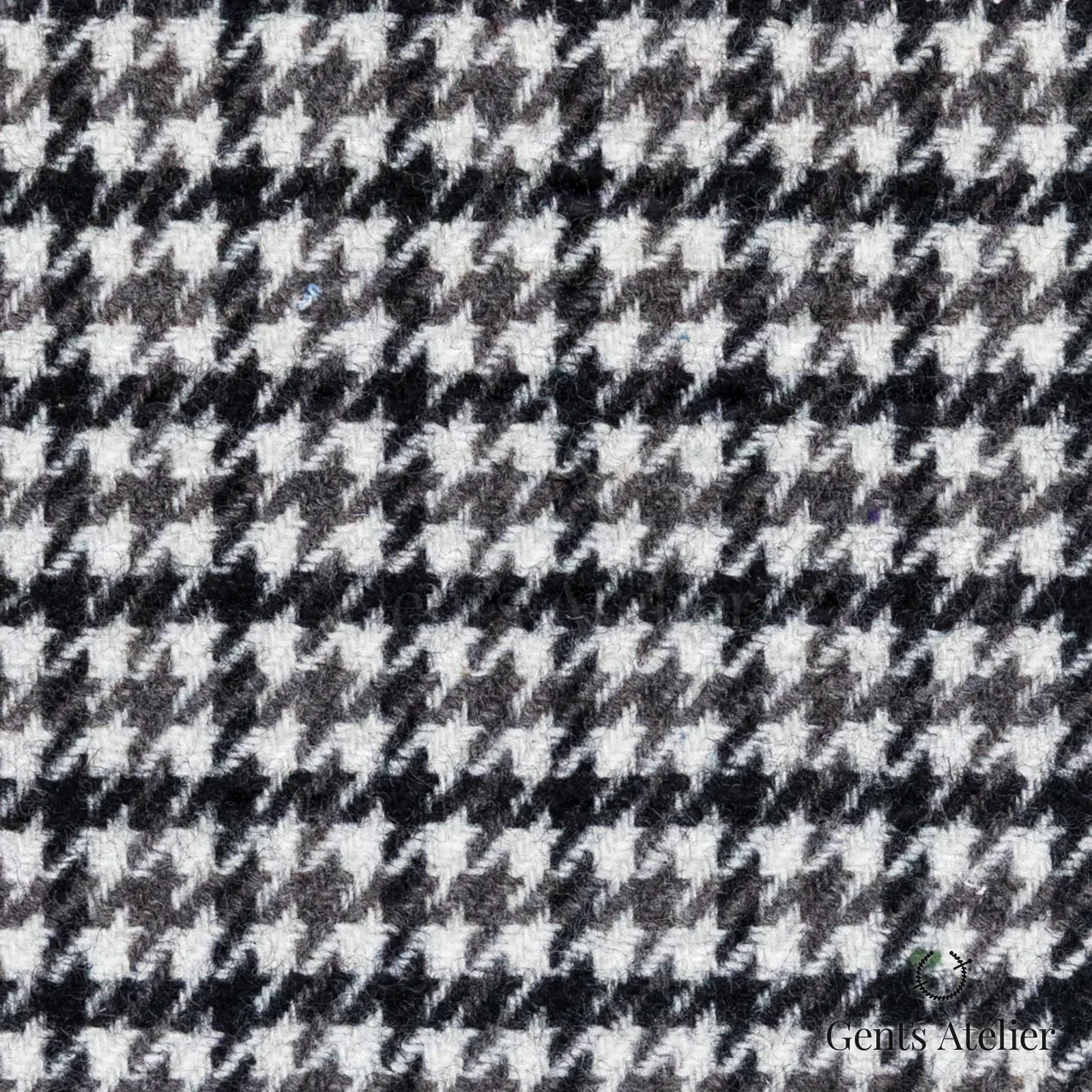 Костюмная ткань Marzoni 651 - 606 / 1200 — Молочный / Чёрный, гусиная лапка, 90% шерсть, 10% кашемир
