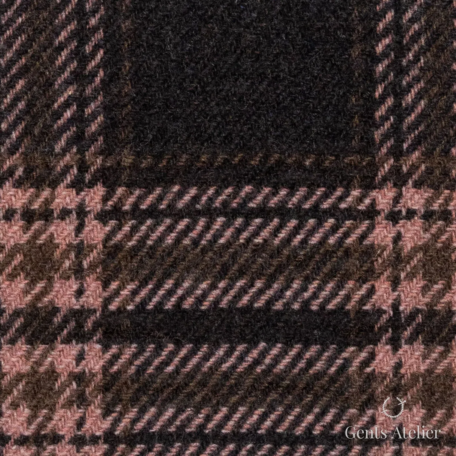 Костюмная ткань Marzoni 651 - 661 / 1200 — Коричневый, клетка, 90% шерсть, 10% кашемир
