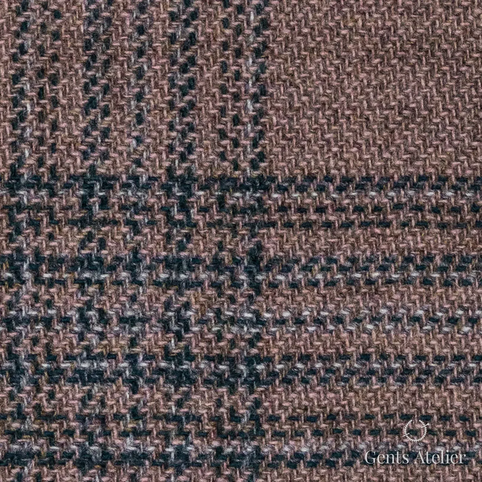 Костюмная ткань Marzoni 651 - 665 / 1200 — Pink / Зелёный, гусиная лапка, 90% шерсть, 10% кашемир