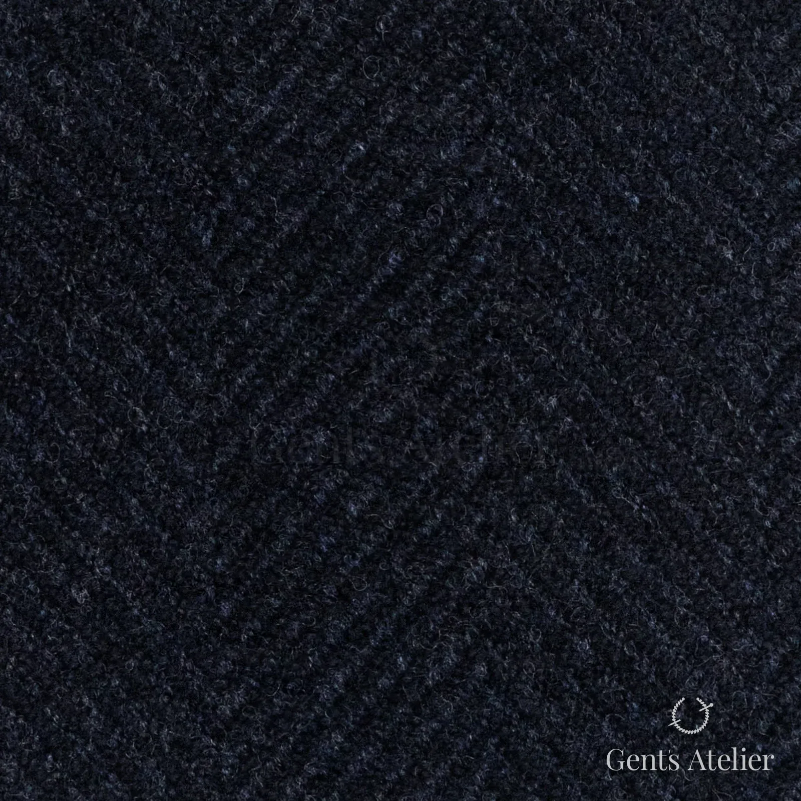 Костюмная ткань Marzoni 662 - 023 / 2200 — Тёмно-синий, ёлочка, 90% шерсть, 10% кашемир
