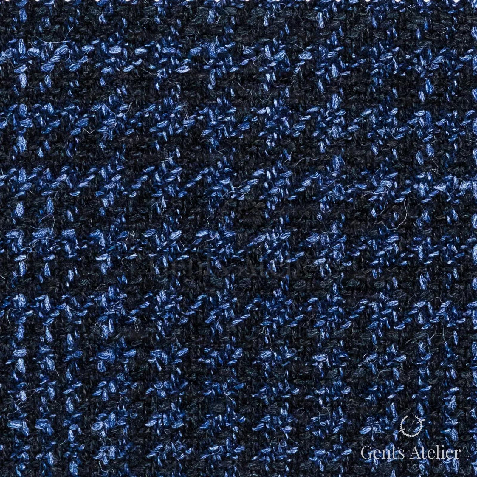 Костюмная ткань Marzoni 722 - 246 / 1300 — Синий / Чёрный, меланж, 88% шерсть, 12% шёлк