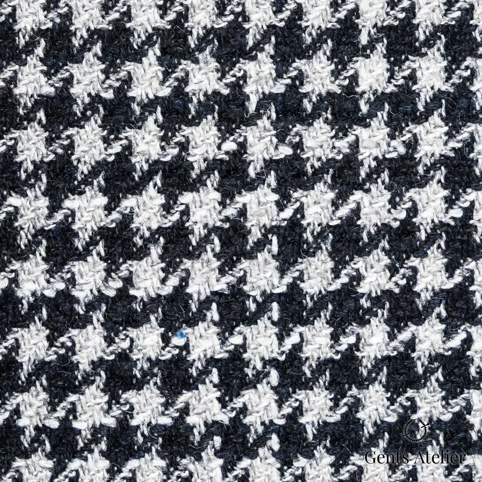 Костюмная ткань Marzoni 722 - 253 / 1300 — Чёрный / Белый, гусиная лапка, 88% шерсть, 12% шёлк