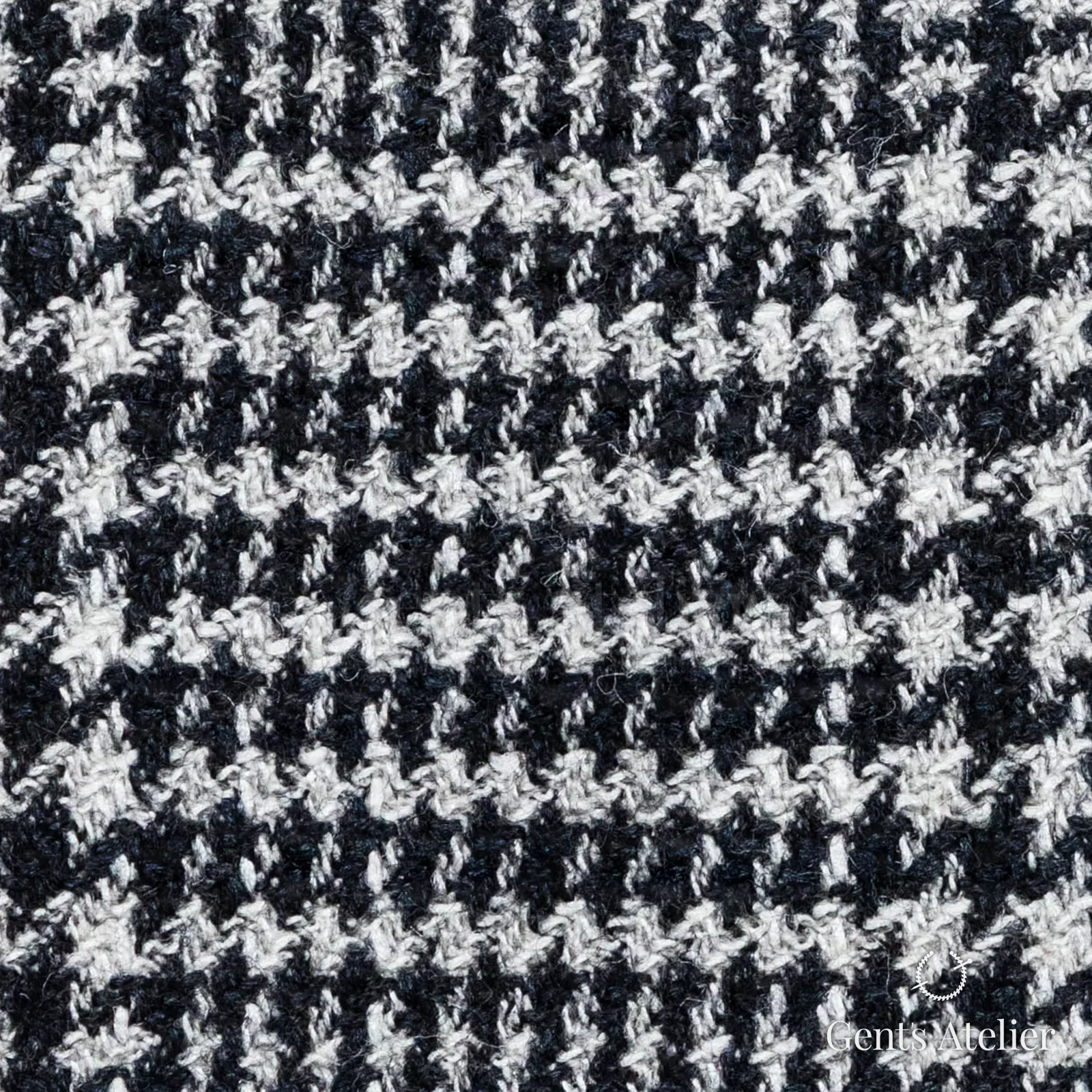 Костюмная ткань Marzoni 722 - 256 / 1300 — Чёрный / Белый, гусиная лапка, 88% шерсть, 12% шёлк