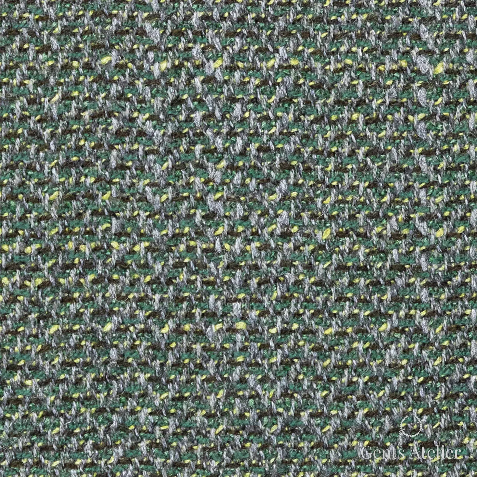 Костюмная ткань Marzoni 722 - 259 / 1300 — Зелёный, меланж, 88% шерсть, 12% шёлк