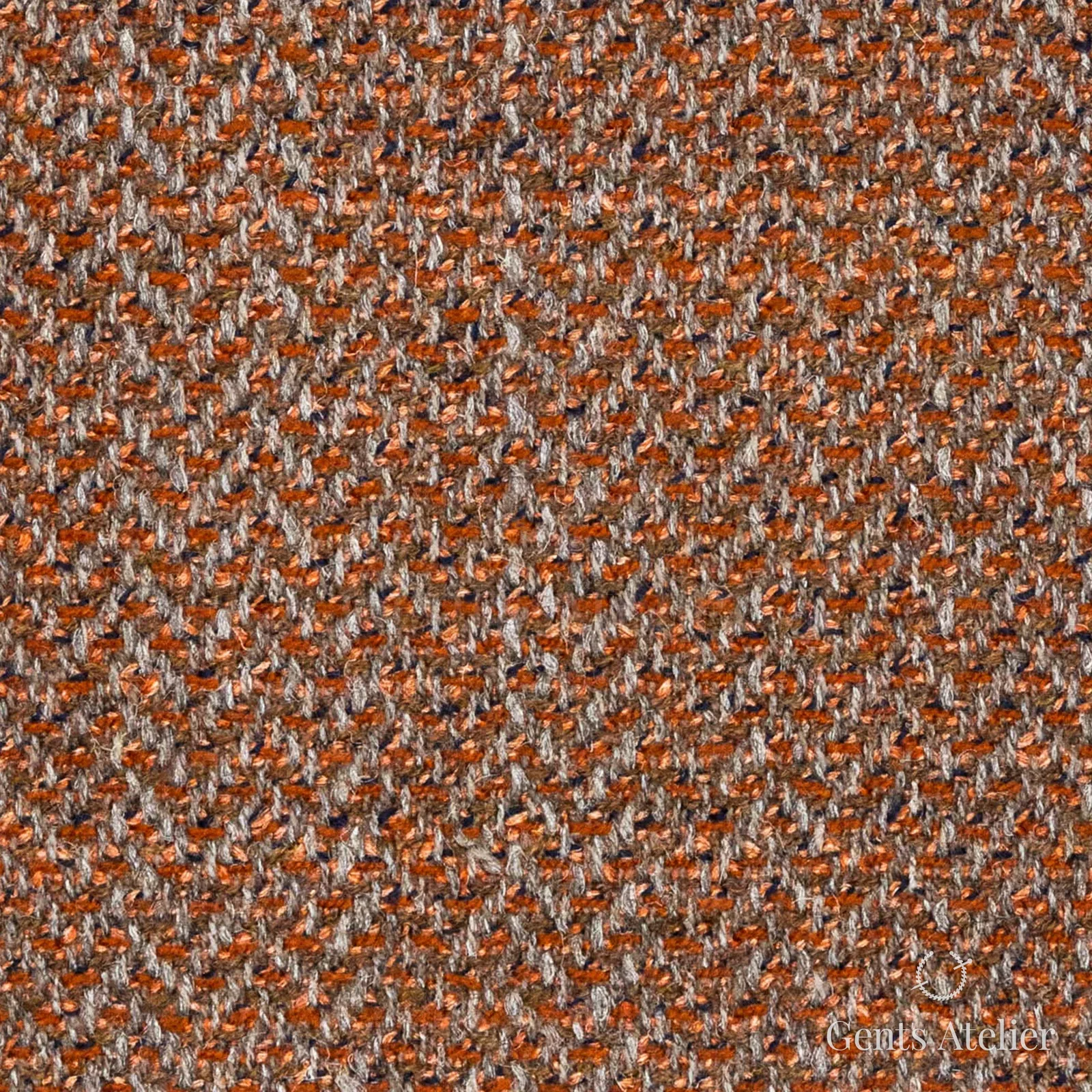 Костюмная ткань Marzoni 722 - 260 / 1300 — Peach, ёлочка, 88% шерсть, 12% шёлк