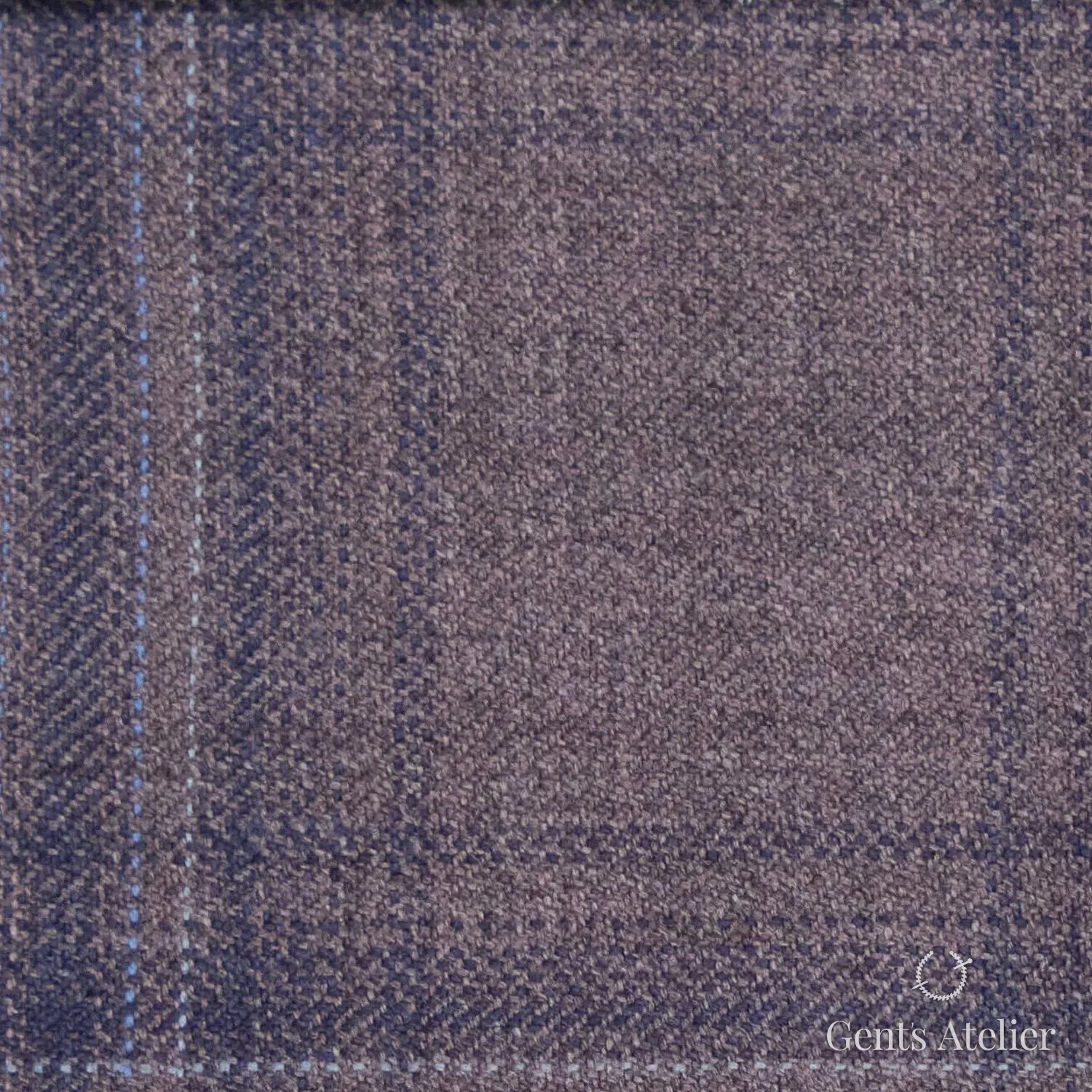 Костюм из Reda TTR3611 — лилово-серая клетка, 100% Шерсть