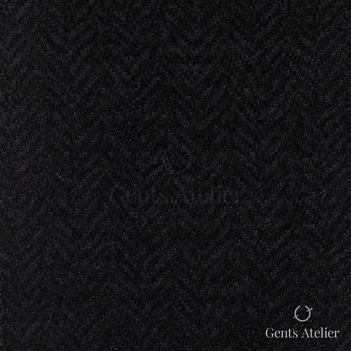 Пальто из Soft Coats and Knits TRC4236 — чёрно-синий с синим зигзагом, 72.7% Полиэстер, 20.2% Шерсть, 7.1% Вискоза