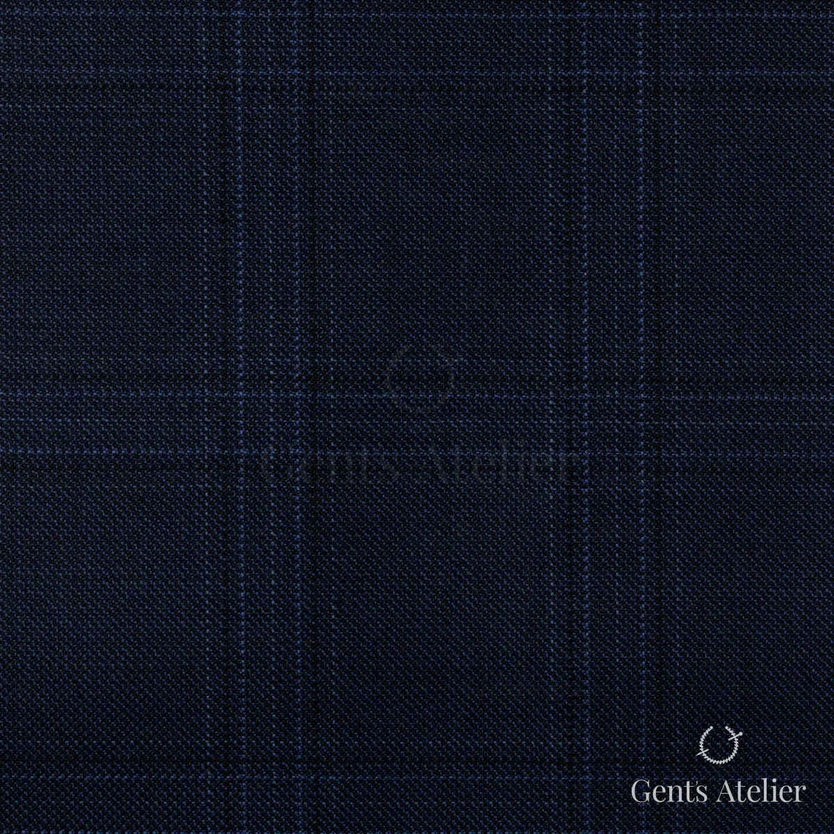 Костюм из Stylbiella 34791 — тёмно-синий в голубую клетку виндоупейн, 100%WO