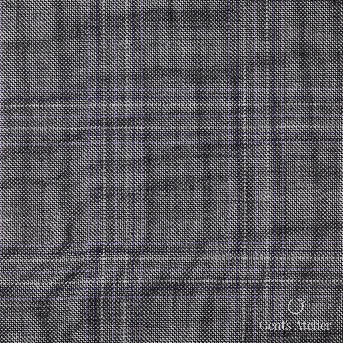 Костюм из Stylbiella 34792 — тёмно-серый в фиолетовую клетку виндоупейн, 100%WO