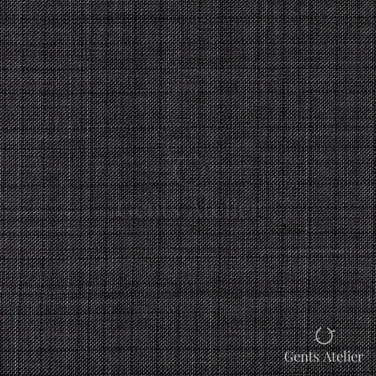 Костюм из Stylbiella 34798 — тёмно-серый с тонкой едва заметной бордовой полоской, 100%WO