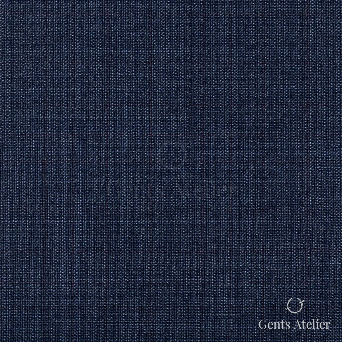 Костюм из Stylbiella 34799 — тёмно-синий в тонкую оконную клетку с рыжевато-коричневым проблеском, 100%WO