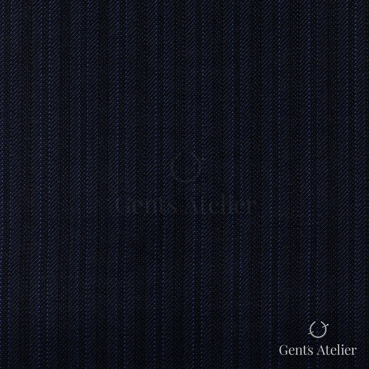 Костюм из Stylbiella 34802 — тёмно-синий, почти чёрный, с голубой полоской, 100%WO